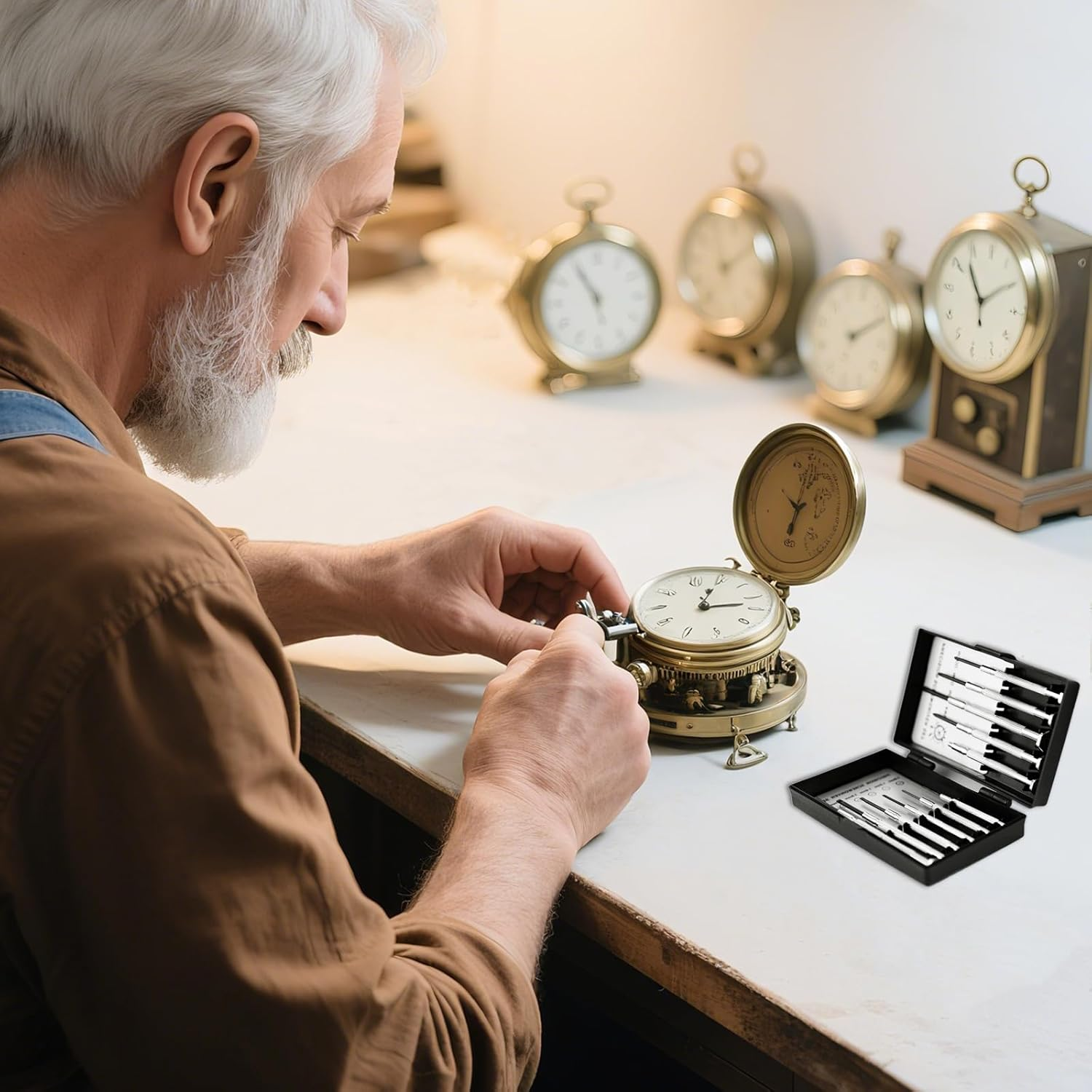 11PCS Screwdriver Set, Small Screwdriver Sets, Mini Screw Driver Set, Professional Screwdriver Set for Repairing Watch, Jewelers, Eyeglasses, Computer, Laptop, Electronic W/Storage Box image number 6