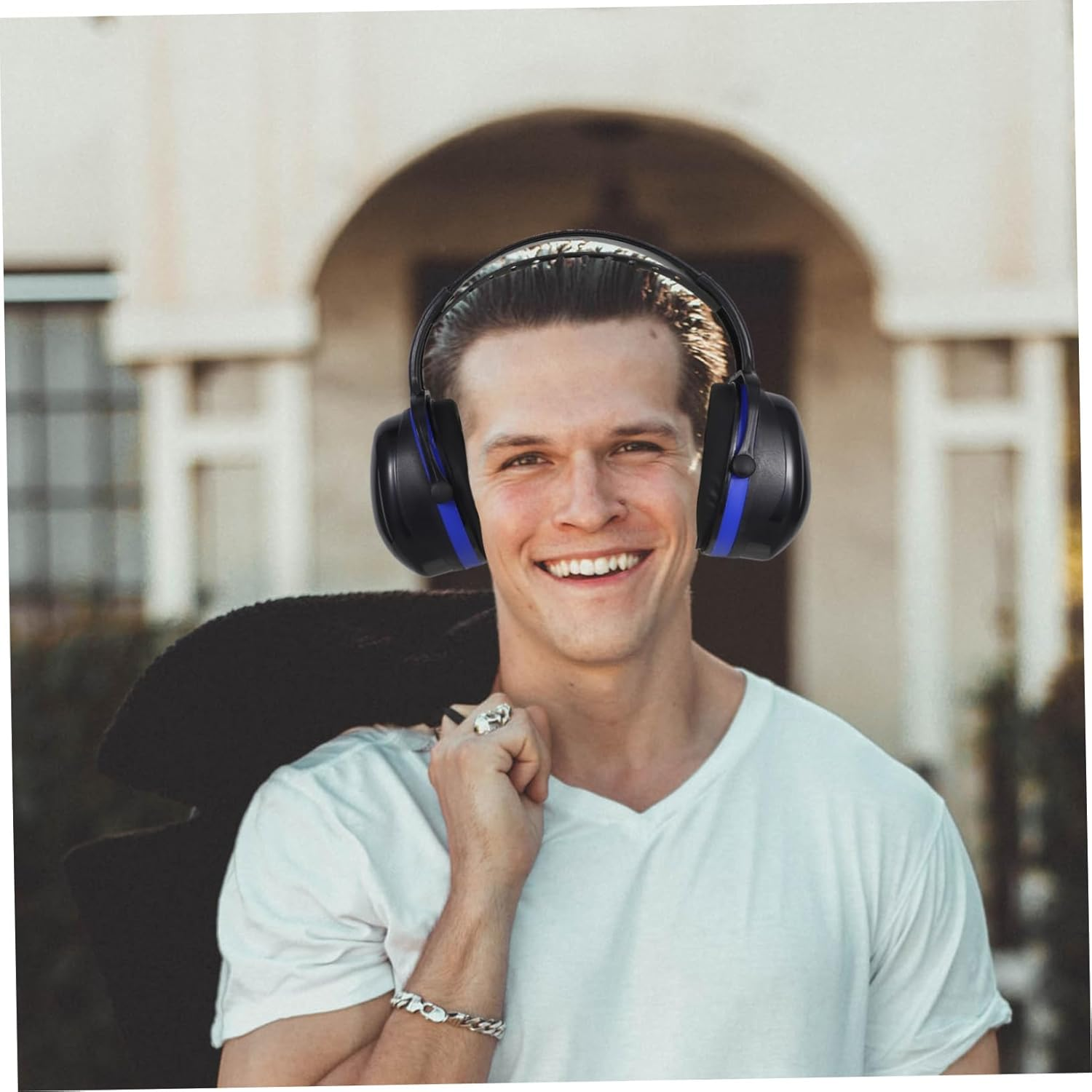 SEWACC Adjustable Noise Cancelling Ear Muffs over Ear Hearing Protection for Workshops Construction and Shooting Lightweight Comfortable Sound Headphones for Noise Reduction