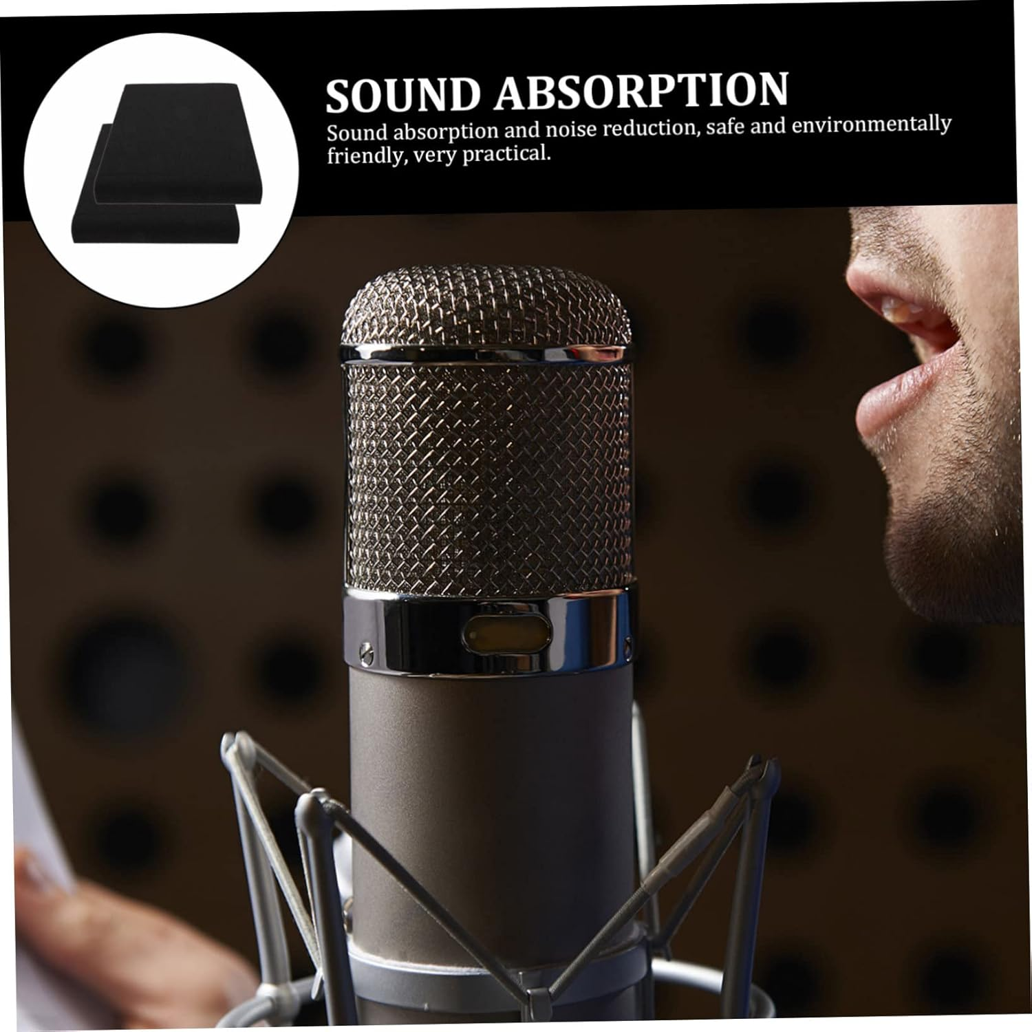 2Sets Slip Mat Speaker Isolation Pads Polyurethane Soundproof Mat for Voice Box Isolation Use as Monitor Pad image number 4