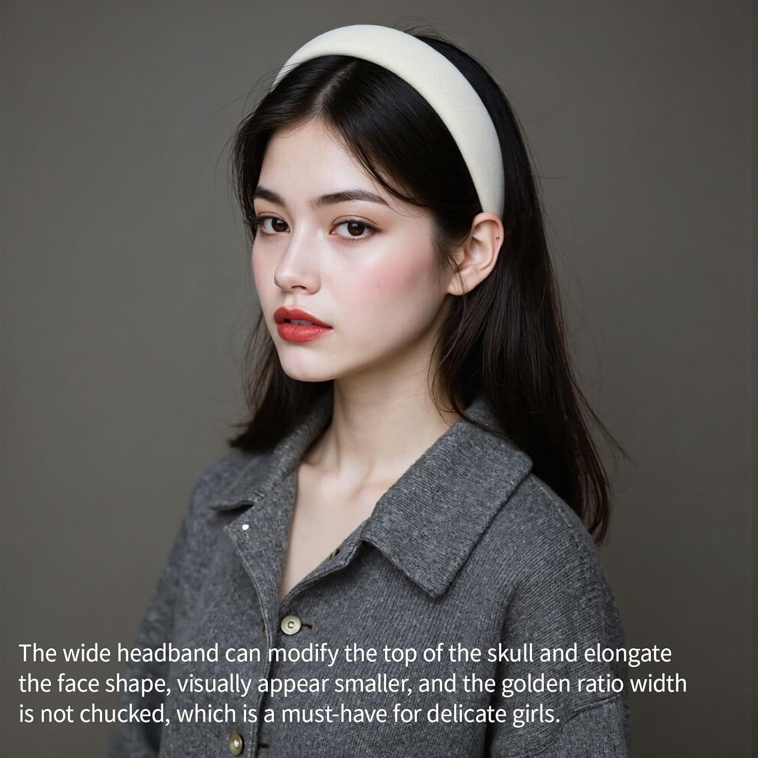 3 Cm Wide Headband for Women, Classic White Headband, Versatile Headband Made of Durable Material, Elegant Accessory for Any Occasion, Comfortable and Lightweight image number 3