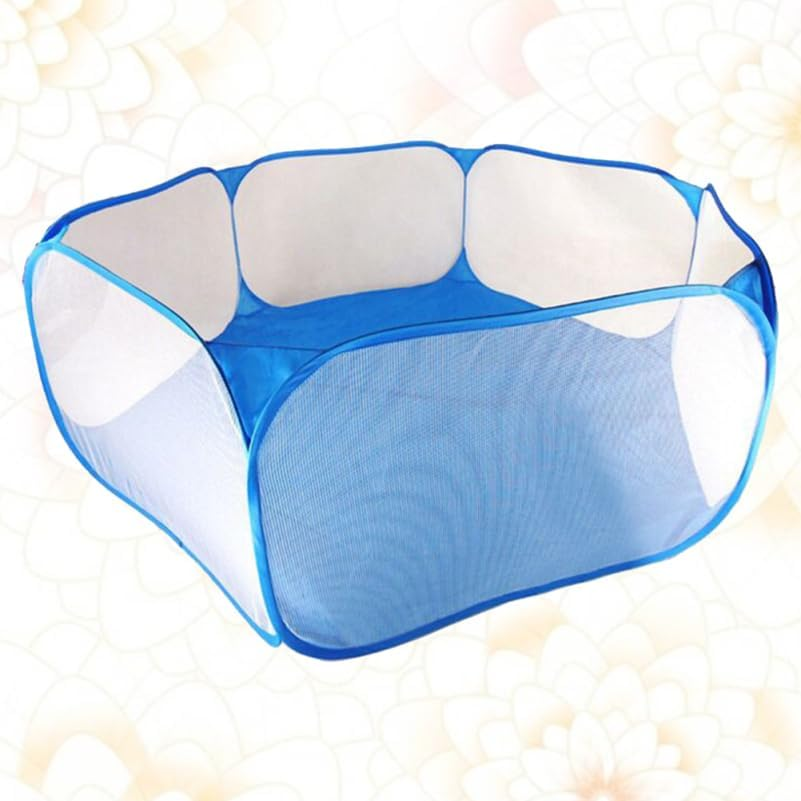 TOYANDONA 1Pc Playpen Ball Pool Tent Foldable Ocean Ball Pool with Mesh Fence for Boy Girl Easy Setup Blue Encourages Creativity and Imagination for Indoor and Outdoor Fun image number 2