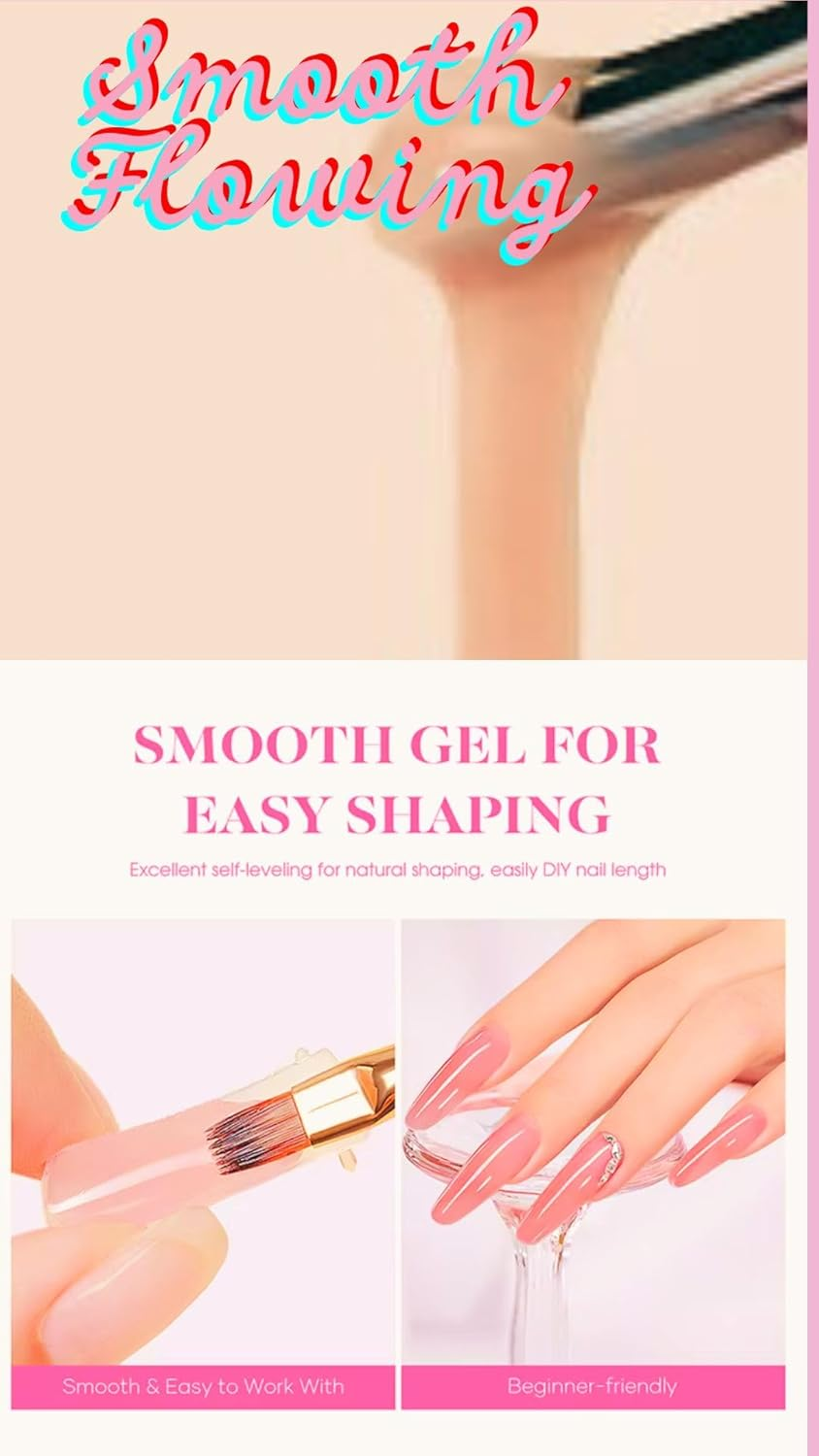 Quick.Simple.Easy SEQ Poly Extension Gel SWEET BLISS Nail Enhancement Gel for Beginner & Professional Nail Art Salon, Nail Building Gel, Strengthening Gel, French Manicure, Trendy Nail Art Design GIFT BAG image number 2