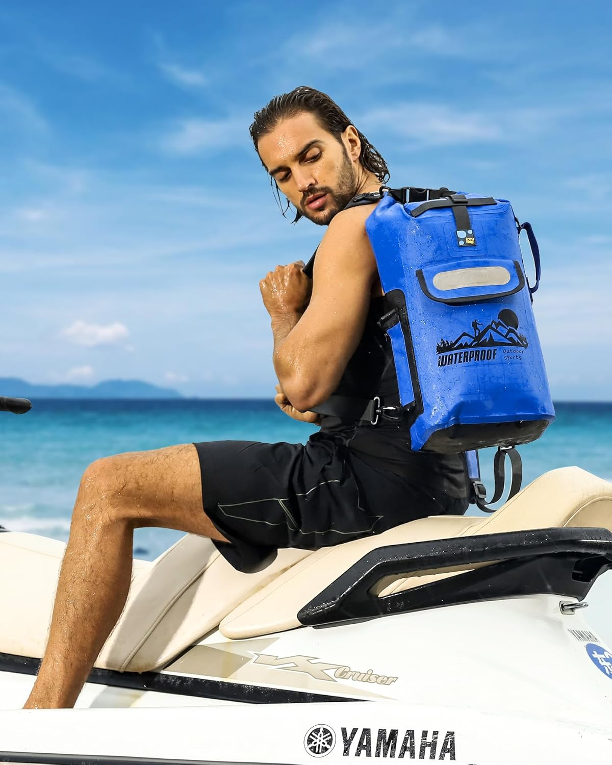 IDRYBAG Dry Bag Backpack Waterproof 20L, Waterproof Backpack Floating Dry Bag，Roll Top Keeps Gear Dry for Kayaking - Grey image number 6