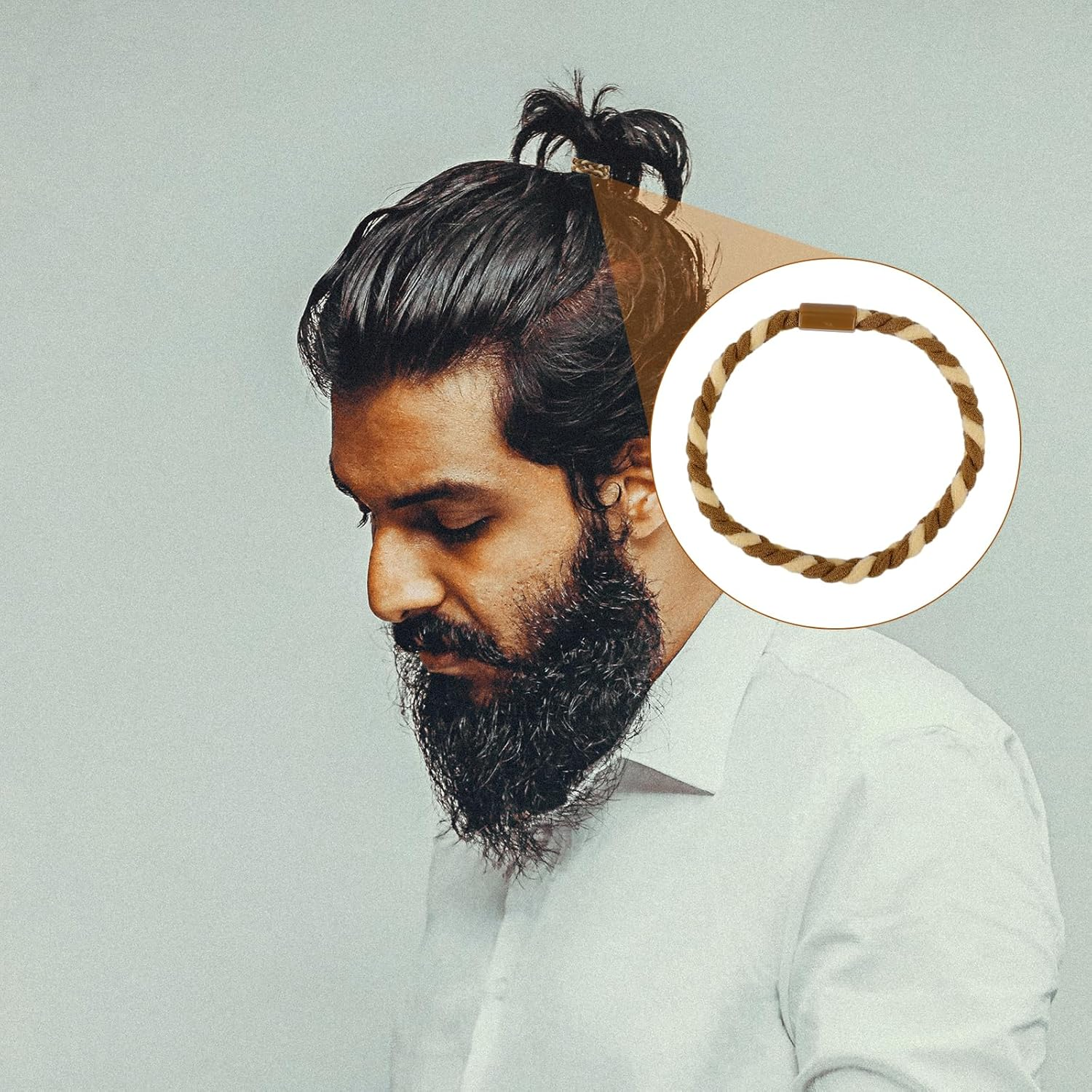 20Pcs Hair Bows for Women Men, Elastic Hair Bands Soft Ponytail Holders for Thick Hair Braided Hair Bows No Damage Pleat Hair Accessories (10 Colors) image number 1