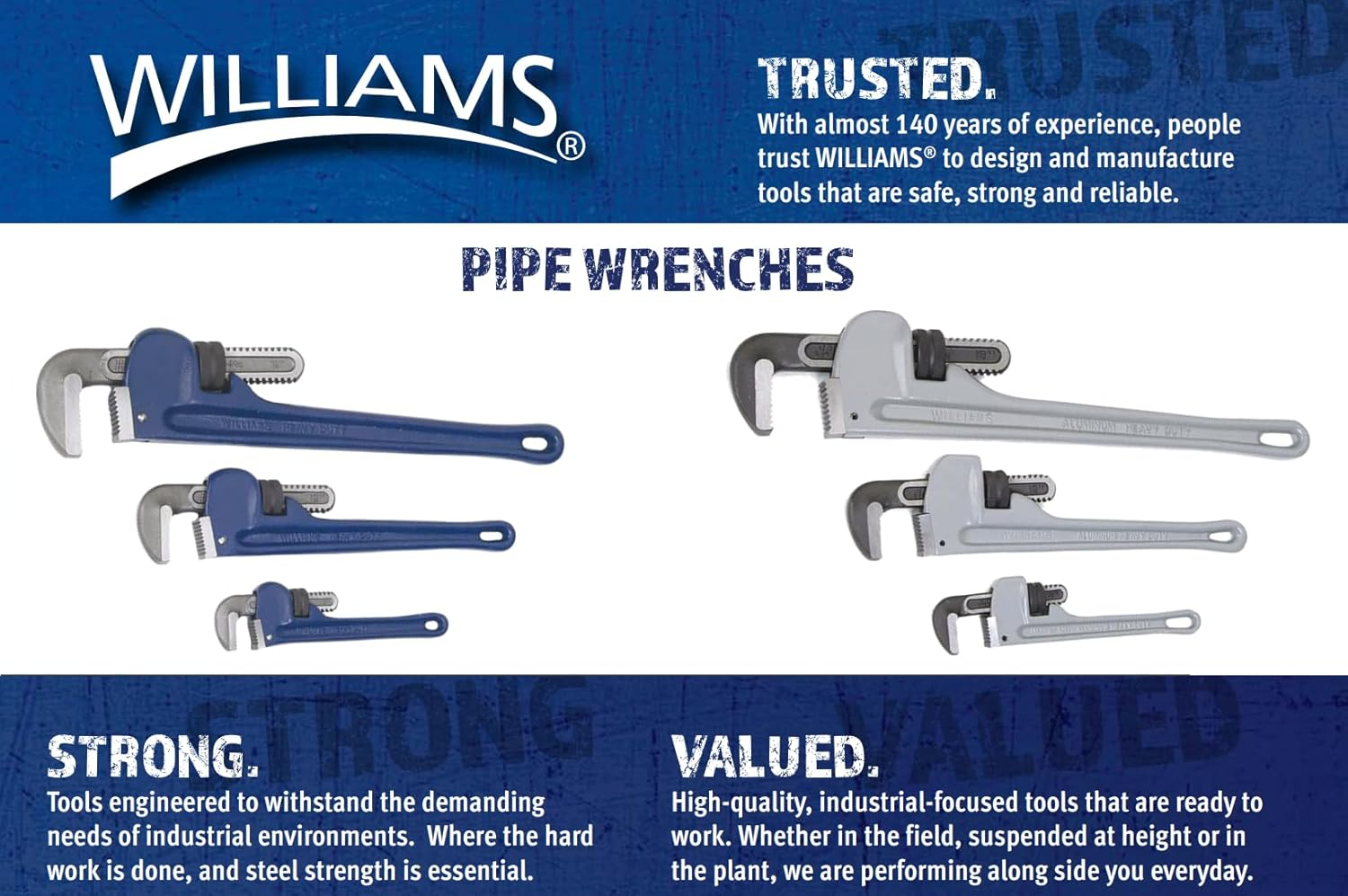 Williams 13500 Aluminum Pipe Wrench, 8-Inch image number 5