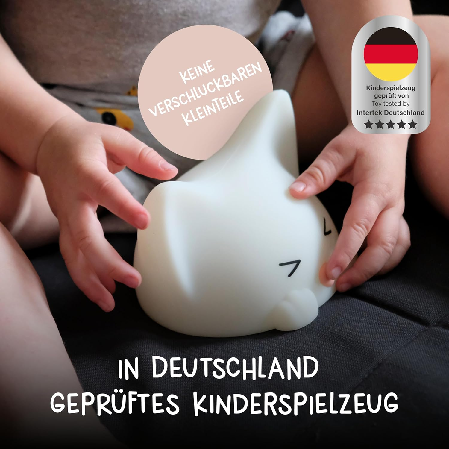 Megalight Catty Cat LED Night Light for Children, Night Light for Babies without Small Parts, Dimmable RGB Multicoloured Sound Effect, Night Lamp, Children'S Room Touch USB image number 3