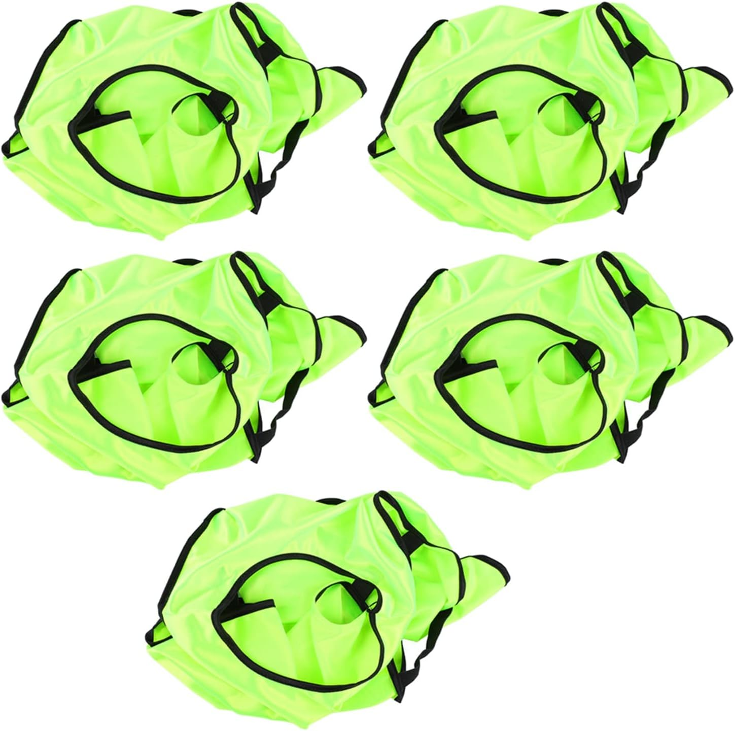 Kids Training Tank Top, 5 Pieces Breathable Sports Practice Bibs for Outdoor Activities (Fluorescent Green) image number 5