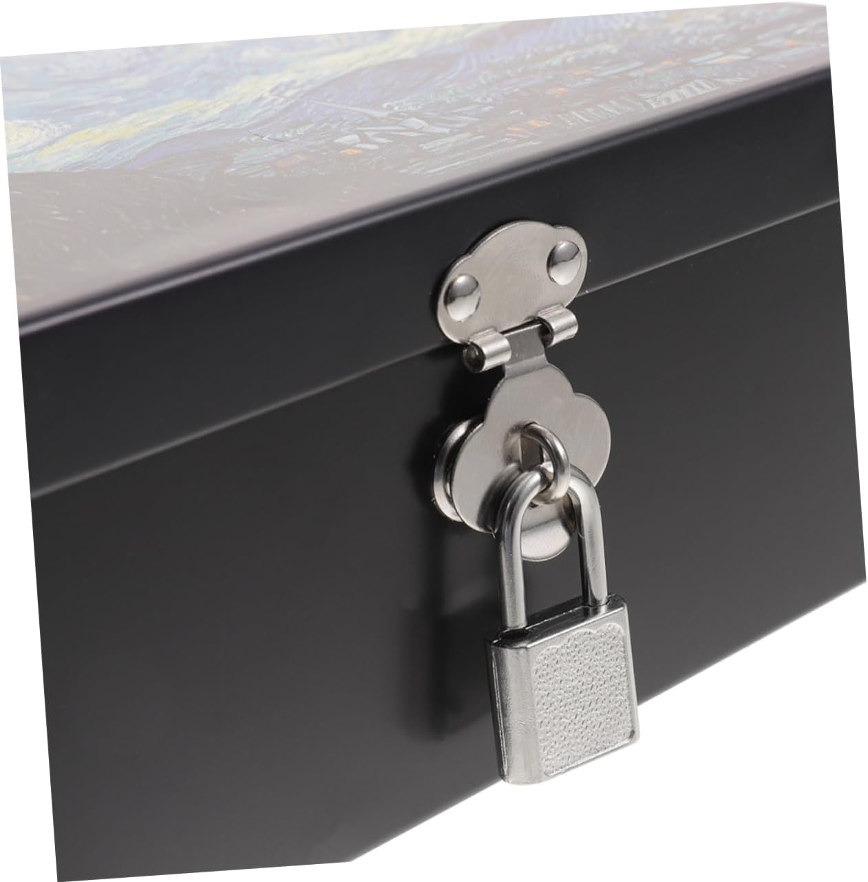 MAGICLULU 2Pcs Retro Tinplate Storage Box Lock for Jewelry and Keepsakes Desk Organizer Box for Photo and Items image number 2