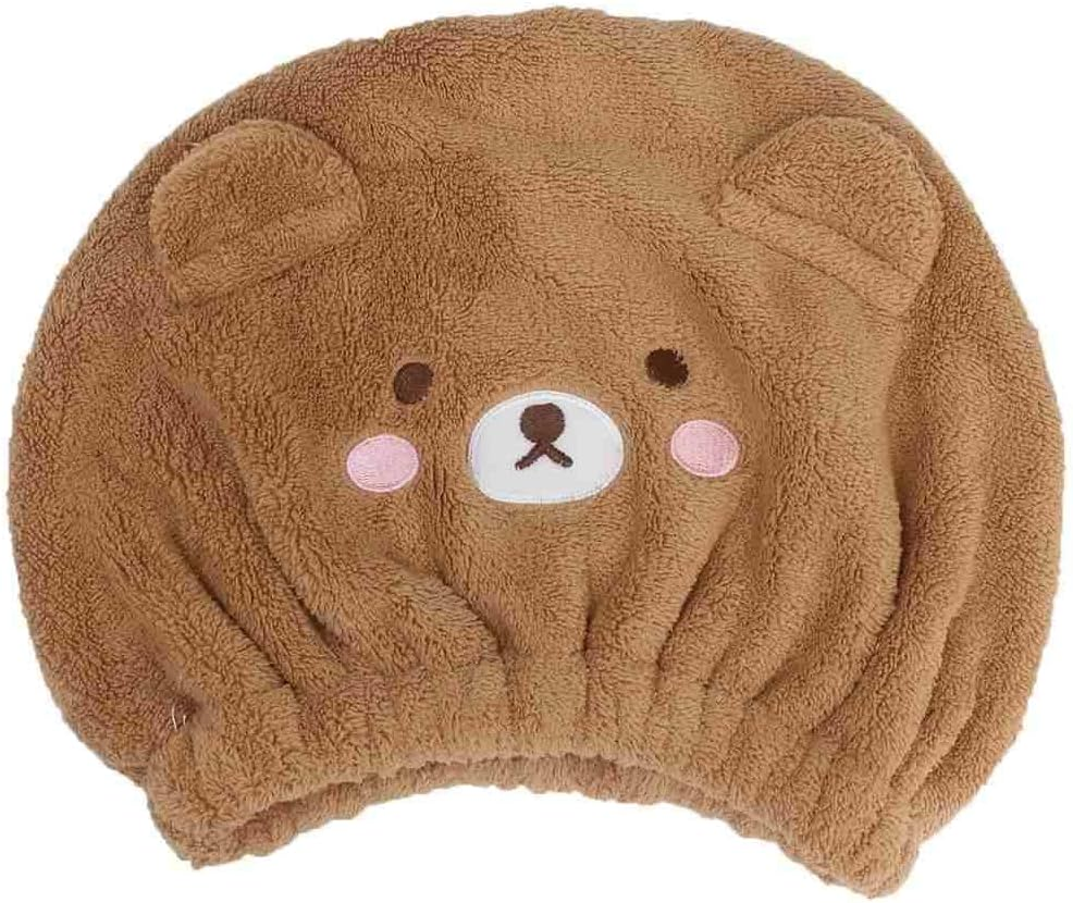 Hayashi ZO437926 Towel Cap, Approx. 7.9 X 9.1 Inches (20 X 23 Cm), Kabutte Animal Bear image number 2