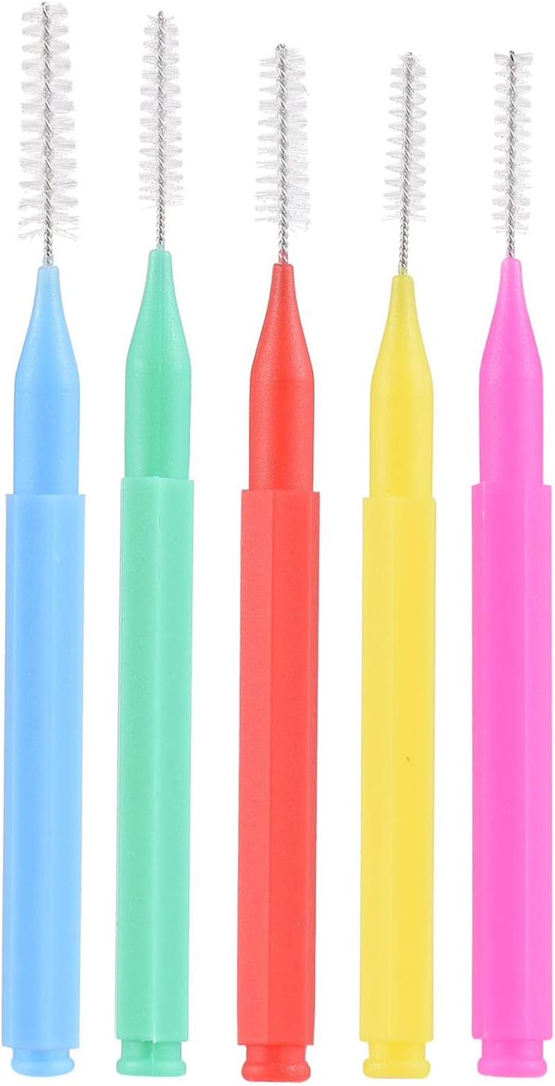 100 Pieces Interdental Brushes Dental Floss Toothpick Orthodontic Braces Brush Tooth Cleaning Tool Oral Care Multicolor 5 Colors image number 3