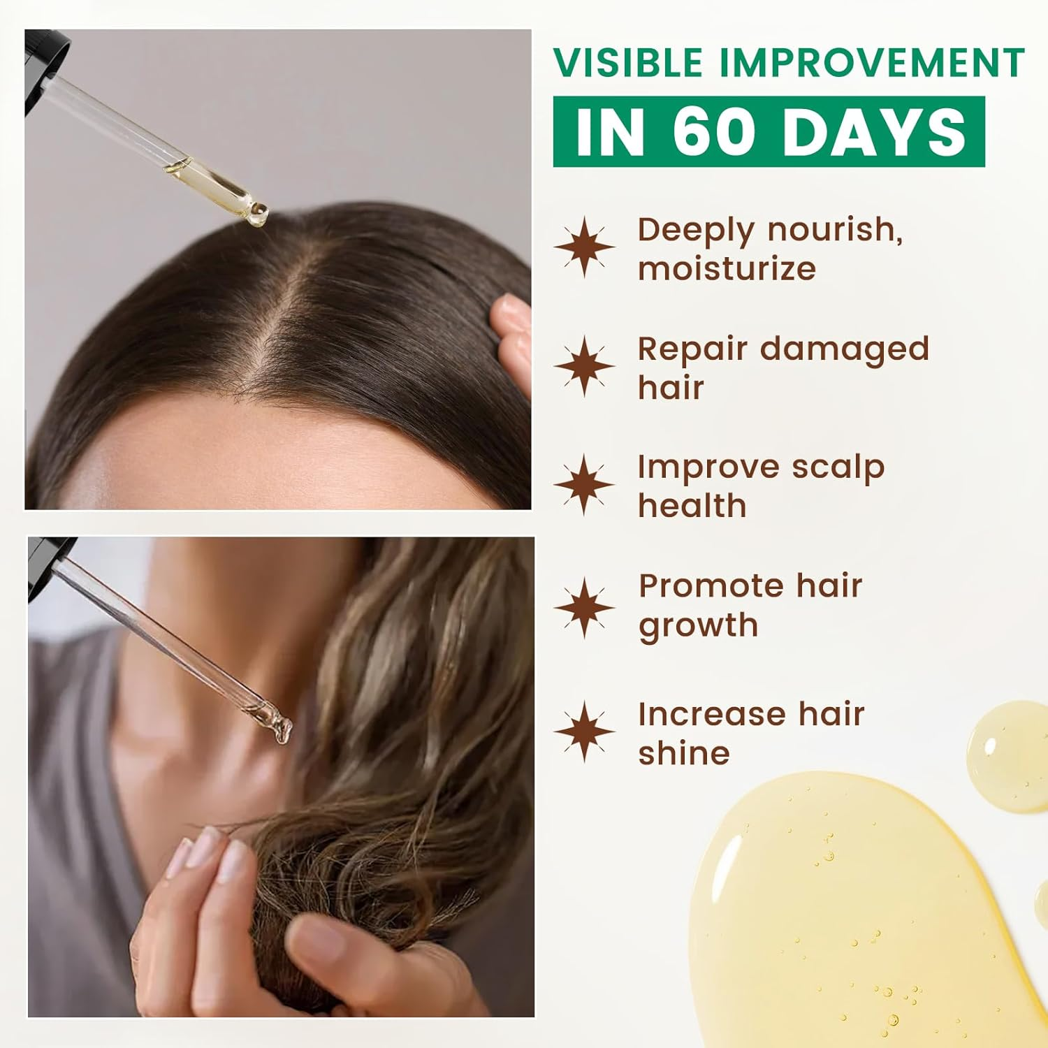 PHATOIL Organic Cold Pressed Castor Oil, 118 Ml (4 Fl.Oz) Glass Bottle, USDA Certified Organic, Rich in Omega Fatty Acids, Ideal for Hair Growth, Eyebrows, Lashes, and Skin Care image number 4