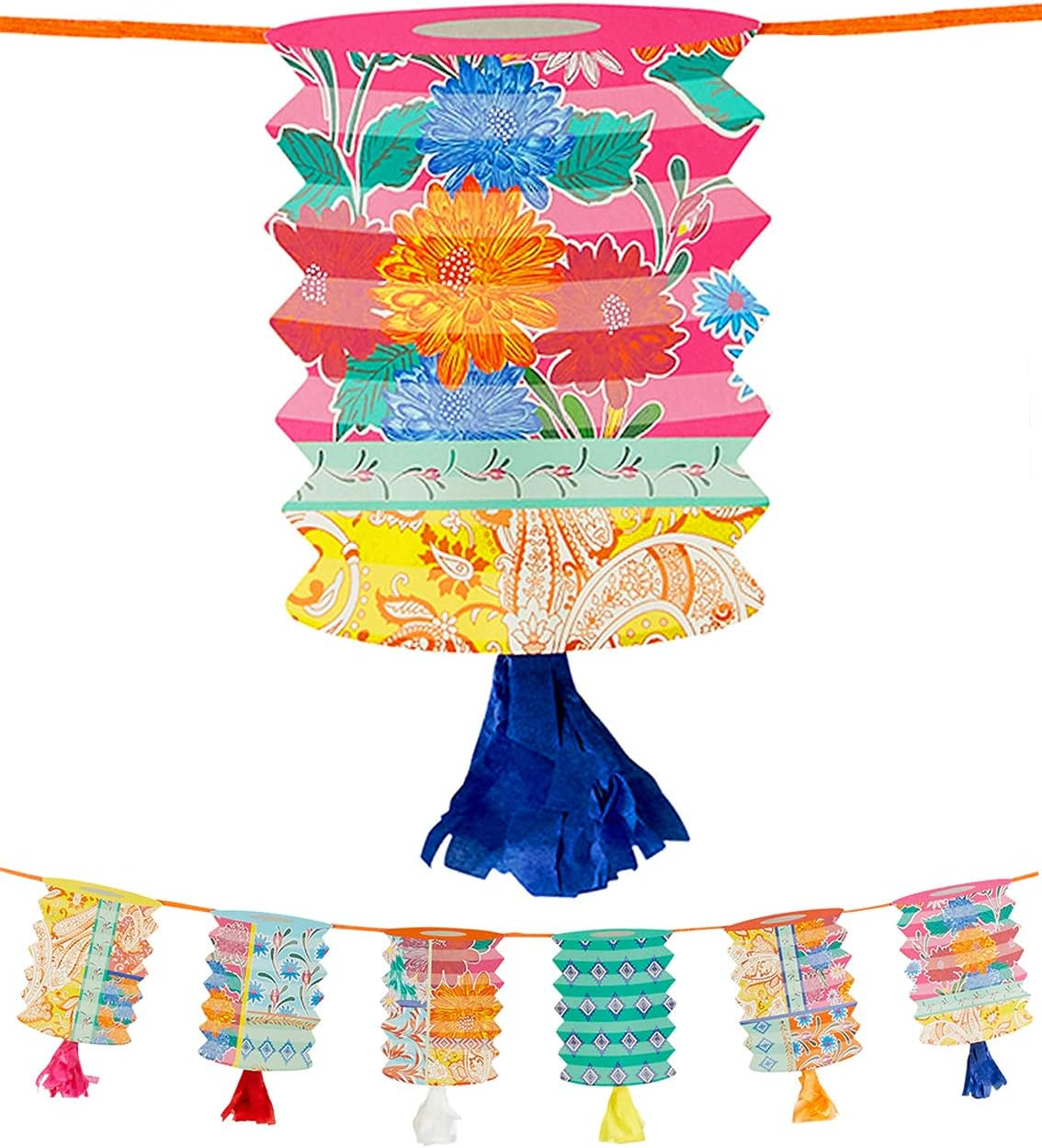 Talking Tables Frida Kahlo Print Garland Bunting-3M | Brightly Coloured Boho Party Decorations for Birthday, Fiesta, Mexican Cinco De Mayo Celebration