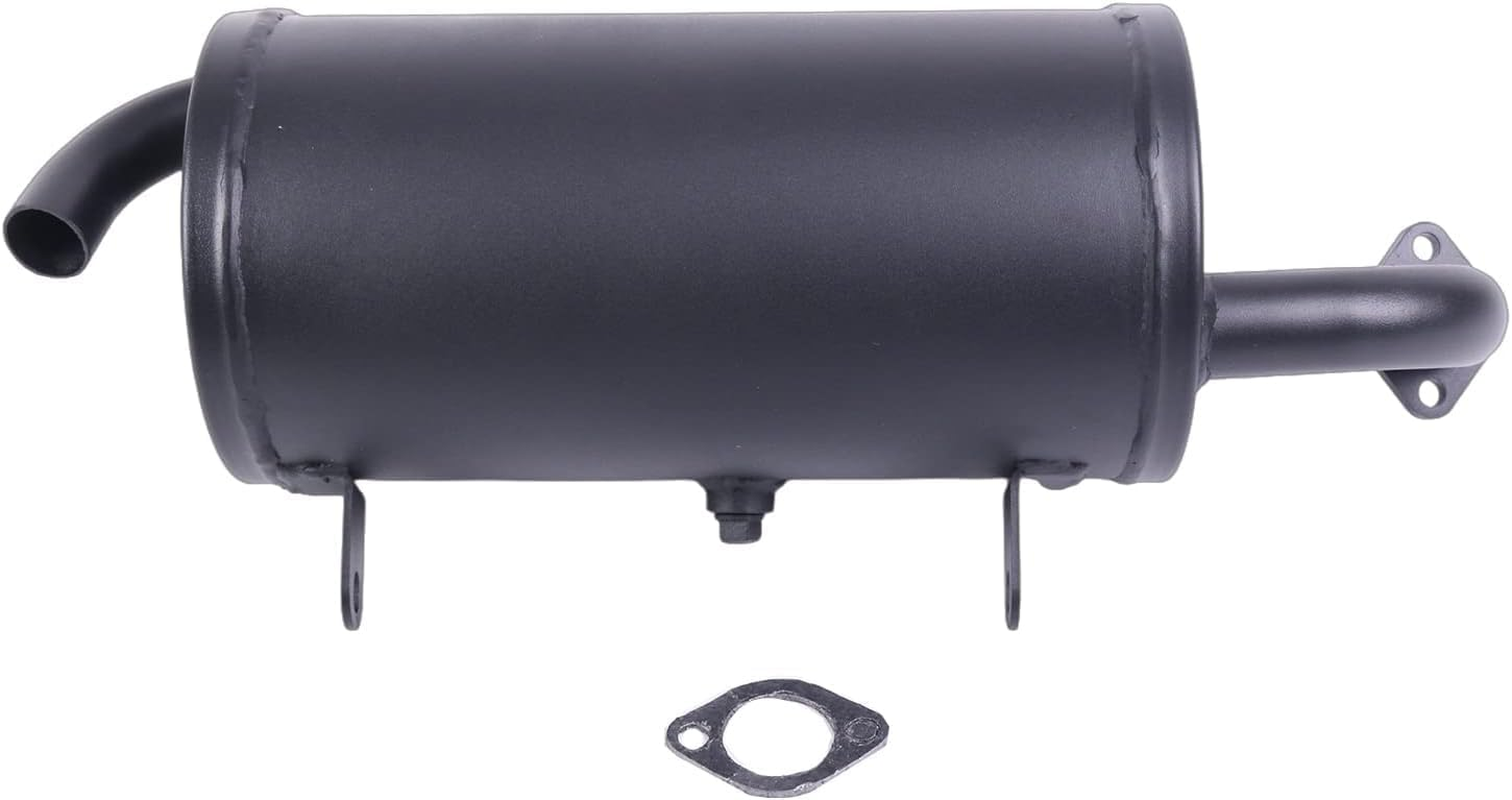 Exhaust Assembly Muffler 18091-0235 18091-0487 with Gasket 11061-0132 Compatible with Kawasaki Mule 600 2X4 610 4X4 SX KAF400