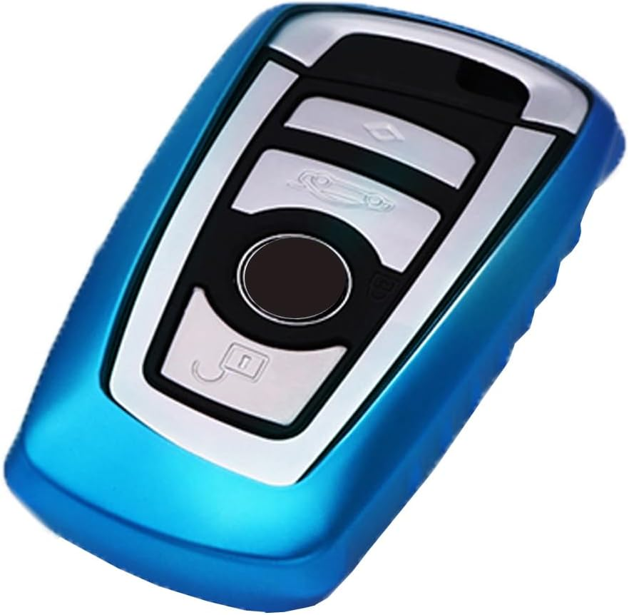 QBUC for Key Fob Cover Protective Case, Soft TPU Anti-Dust Protection Key Case Shell Keyless Remote Control Smart Car Key Protector&iexcl;&shy; Bmw-Blue