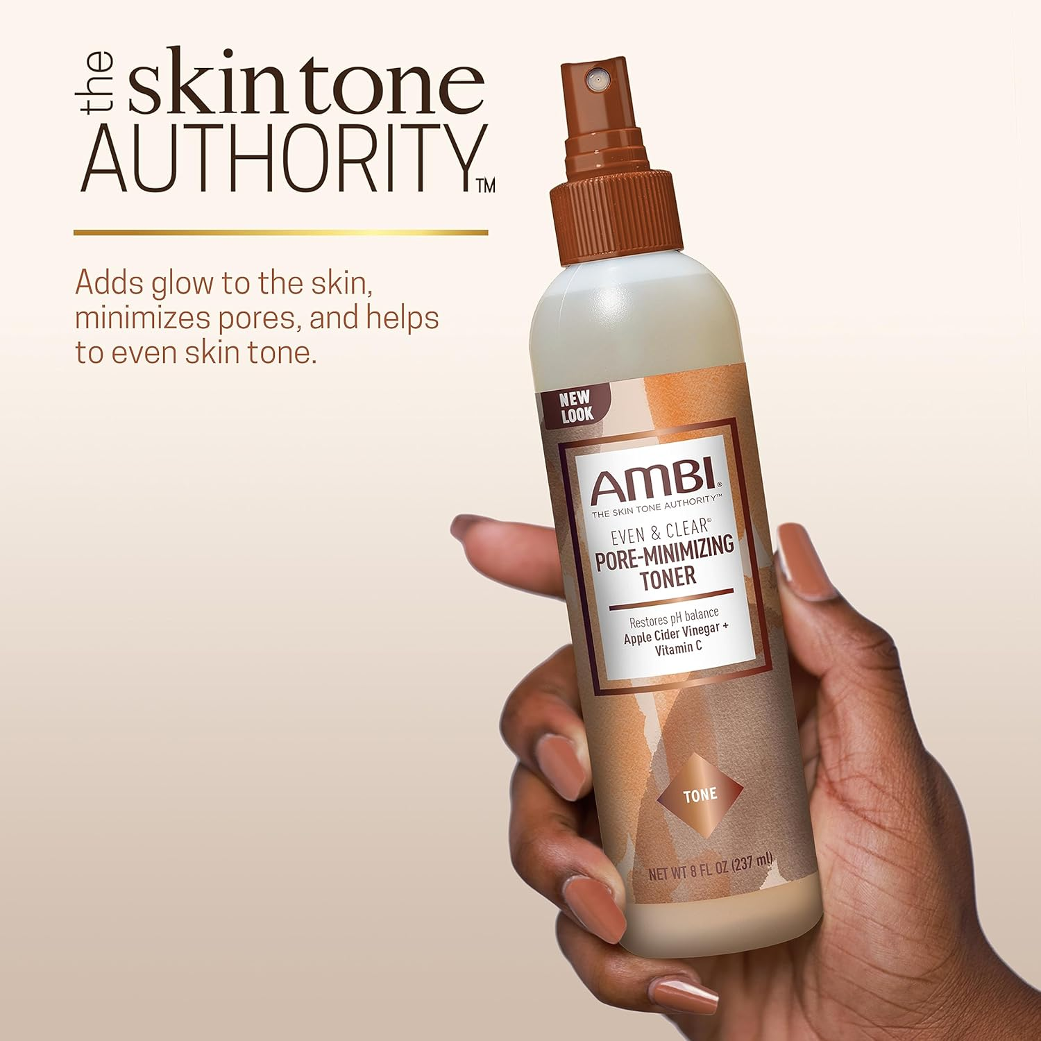 Ambi Even & Clear Intense Clarifying Toner | Astringent Protects and Beautifies Acne-Prone Skin | Cucumber Extract | Green Tea Extract | 8 Ounce