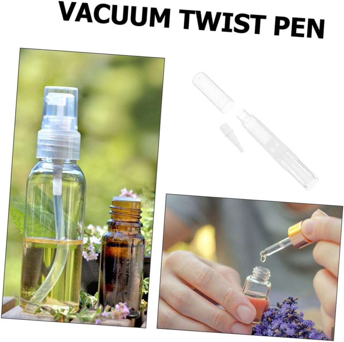 SOLUSTRE 5Pcs Nail Oil Applicator Pen for Easy Manicure Multi-Functional Pens for Cuticle Oil Serum and Foundation Compact for Travel Use