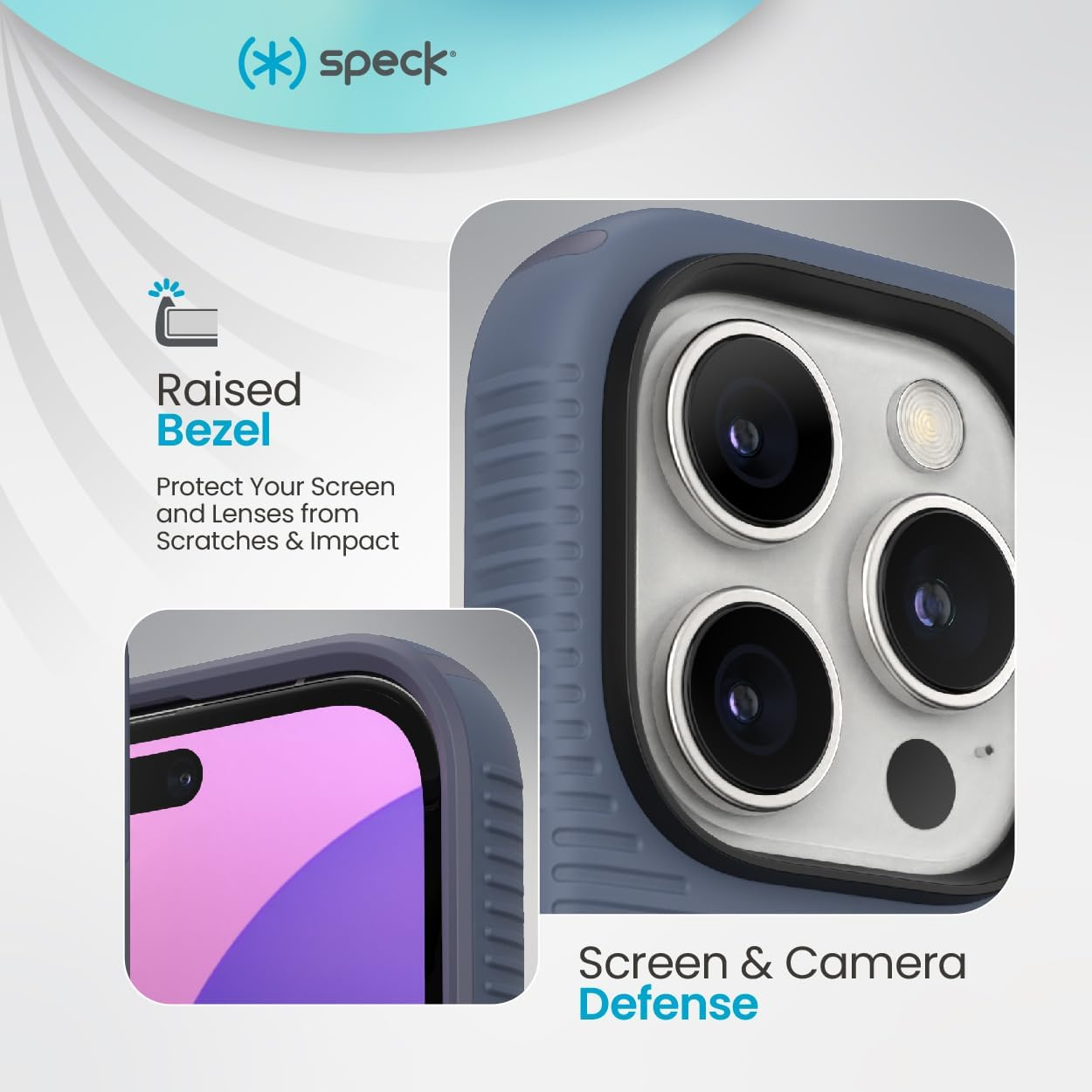 Speck Iphone 16 Pro Max CANDYSHELL Grip +MS Mystery Blue/Faded Denim