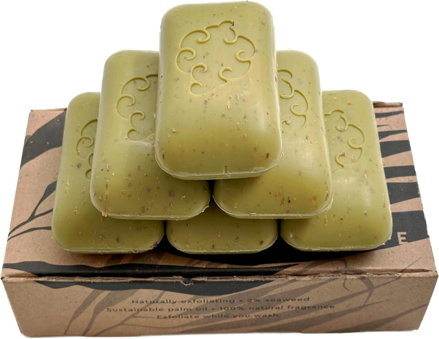 Baudelaire Exfoliating Sea Loofah Bar Soap - Triple Milled with 100% Natural Fragrance, 2% Seaweed and Sustainable Palm Oil (6 Individually Wrapped Bars) image number 5