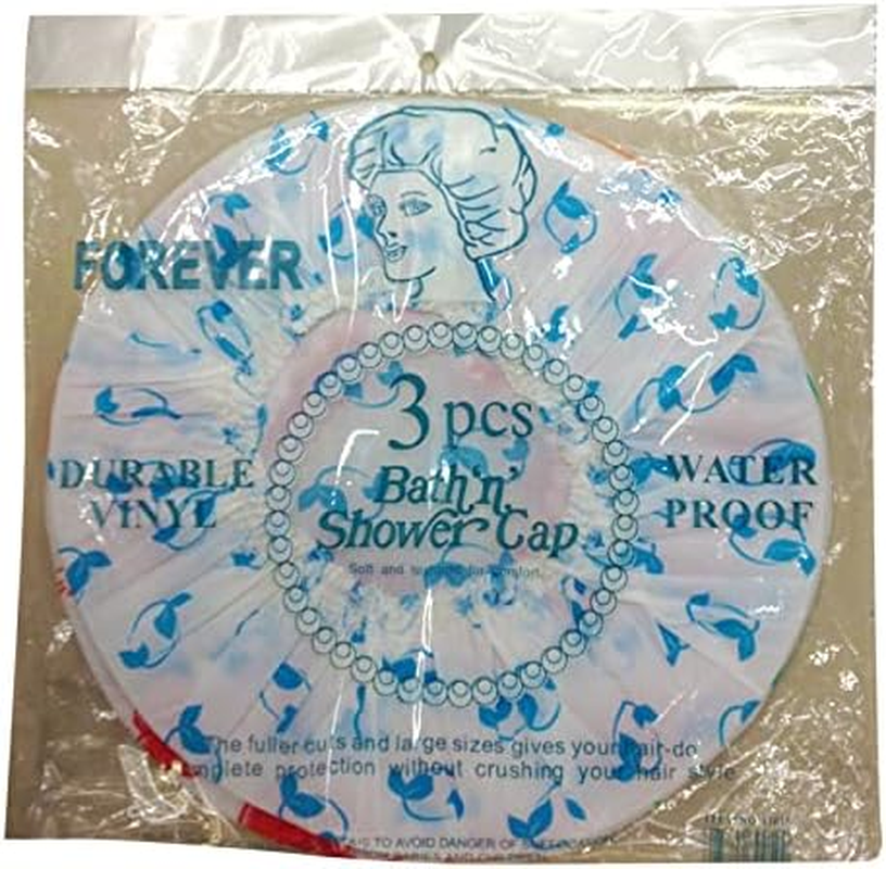 Lylac Plastic Shower Cap 3 Piece Set