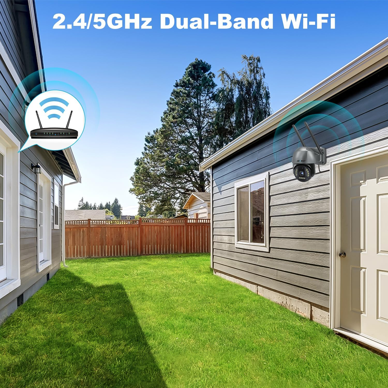 [Dc&Poe] 4K Wifi Security Camera Outdoor, GENBOLT 8MP Floodlight Home Surveillance CCTV IP Camera with Auto Tracking, Human/Vehicle Detection