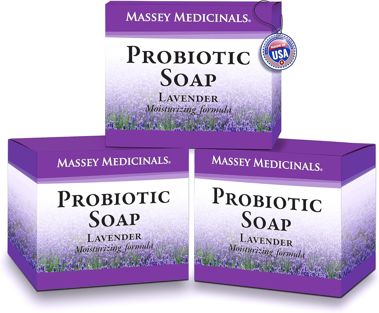 Three (3) Bars of Candida Freedom Probiotic Lavender Soap 120Ml - 3 Bars image number 1