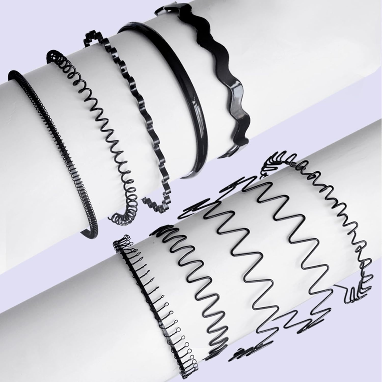 OJIOUI 10 Pieces Metal and Plastic Headband, Unisex Spring Wavy Hair Hoop, Adjustable Wavy Hair Accessories, Non-Slip Hair Hoop for Home, Outdoor, Sports and Yoga image number 4