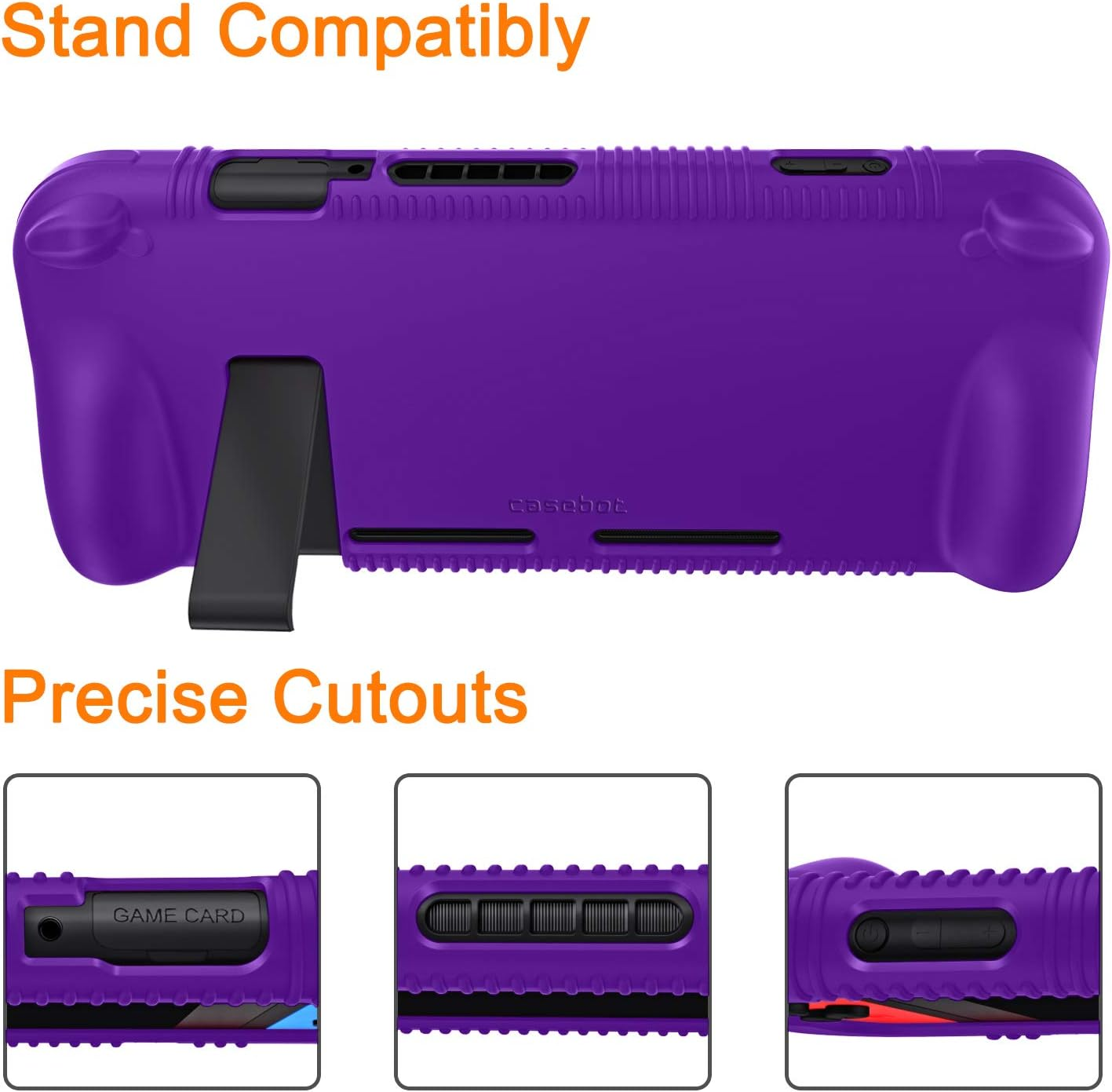 FINTIE Silicone Case for Nintendo Switch Purple image number 2