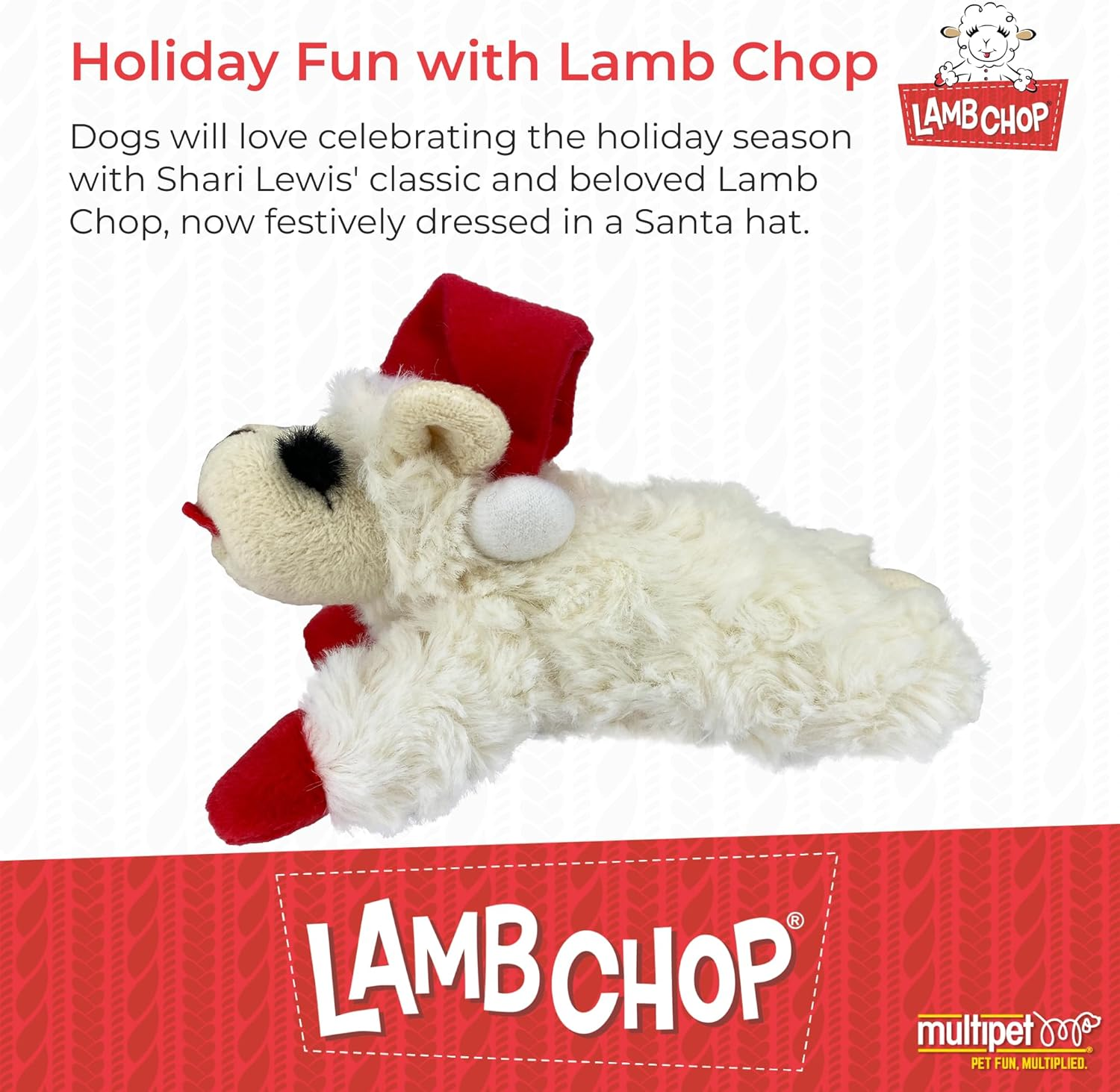Multipet Holiday Lambchop Toy 6", Small image number 6