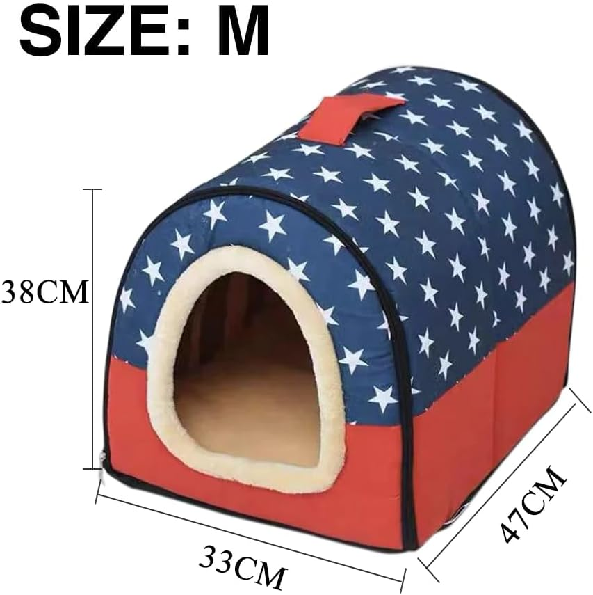 PETBRO Pet Dog House Kennel Soft Igloo Bed Cave Cat Doggy Puppy Warm Cushion Fold image number 4