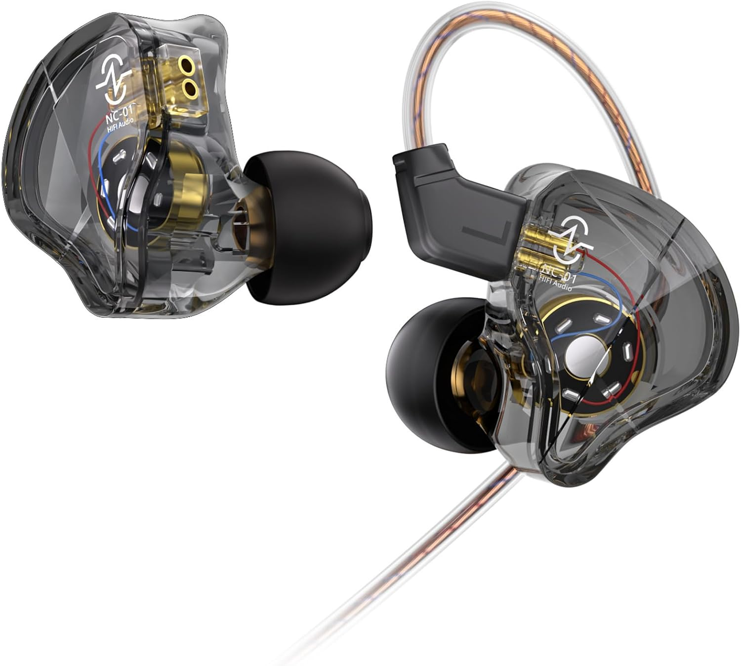 KZ ZSN Pro in Ear Monitors, IEM Earphones with Hybrid Dynamic Driver Balanced Armature, Wired Earphones Headphones 1DD 1BA Gaming Earbuds Stereo Bass Sound Ergonomic Comfortable Fit(Purple No Mic)