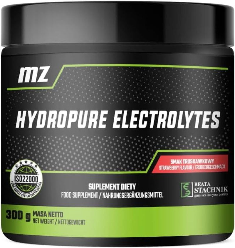 Sports Electrolytes Powder 180G - 60 Servings - Vegan and Sugarfree - Boost Hydration and Metabolism - Electrolyte Drink Mix in Blackcurrant Flavour - by MZ