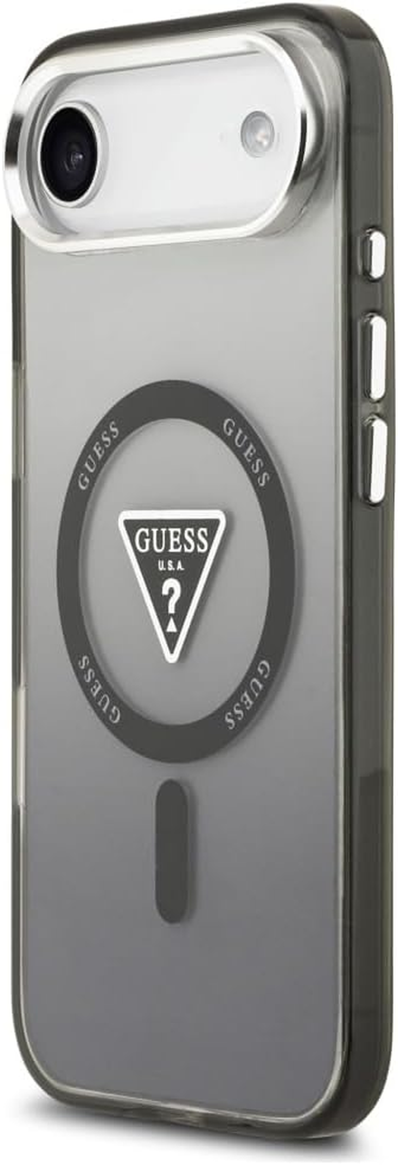 CG Mobile Guess IML Gradient Triangle Logo Compatible with Magsafe Case for Iphone 17 Air (Black)
