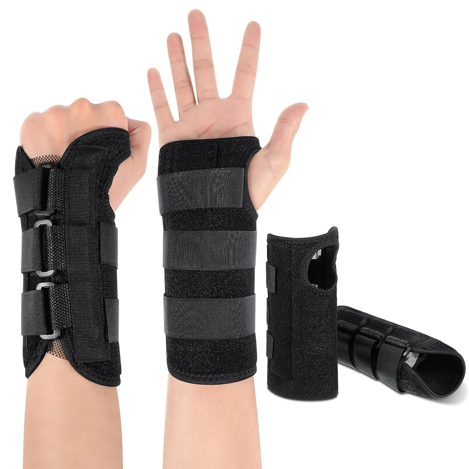 Skeerthy 2 Pieces Adjustable Wrist Brace & Thumb Spica Splint, for De Quervain'S Tenosynovitis, Tendonitis, Carpal Tunnel & Arthritis Wrist Support Thumb Splint (Right Hand - Medium) image number 6