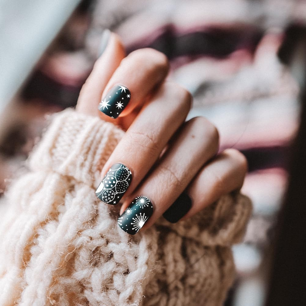 PH Pandahall 3Pcs Birthday Party Nail Stamping Plates Fireworks Pattern Nail Art Stencils Cake Number Manicure Art Templates Celebration Elements Nails Image Plates for Women Manicures Design Print image number 3