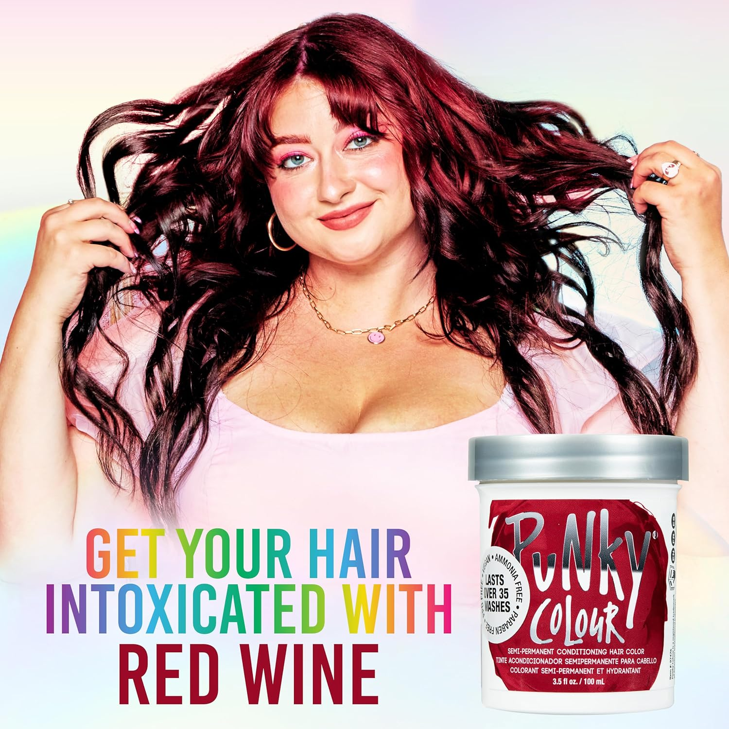 Punky Red Wine Semi Permanent Conditioning Hair Color, 3.5Oz image number 3