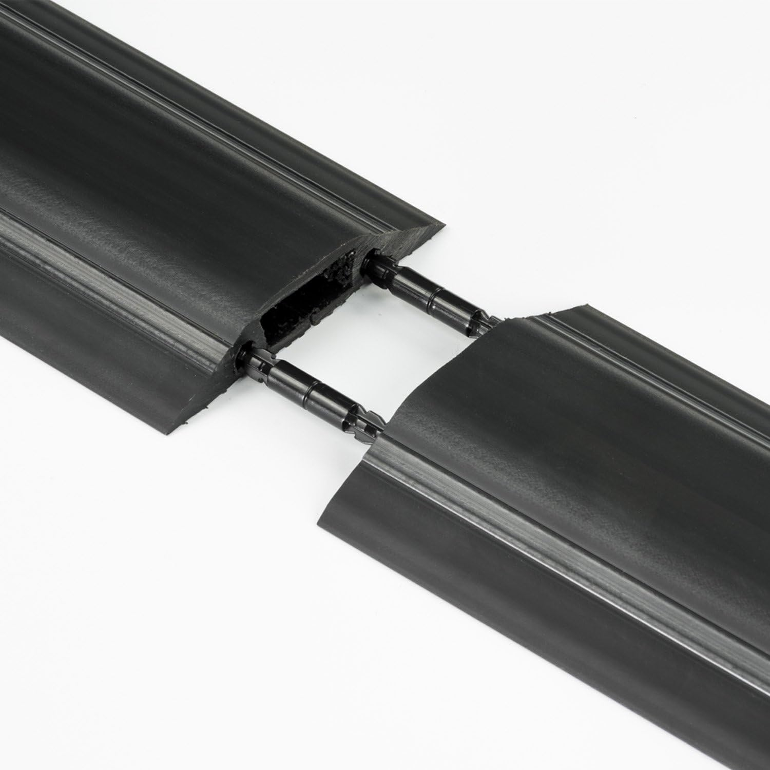 D-Line Floor Cable Protector, FC83B Medium Duty, Linkable Floor Cable Cover, Protect Cables & Prevent a Trip Hazards - 1.8 Meter (L) - Cable Cavity 30Mm (W) X 10Mm (H) - Black