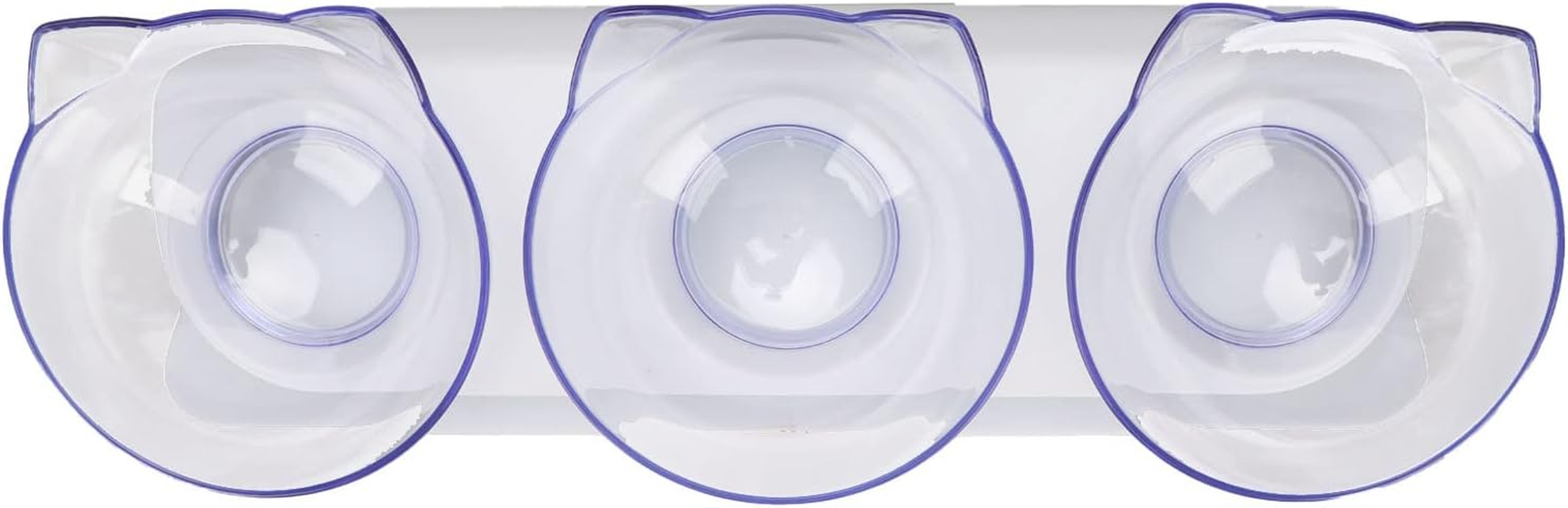 Cat Raised Feeder Bowl 3 Bowls Transparent Detachable Cervical Spine Protection Elevated Cat Food Bowls for Pet Cat Helping to Protect the Safety of the Cat'S Diet image number 1
