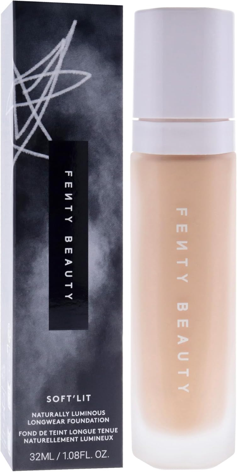 Soft Lit Naturally Luminous Longwear Foundation - 225 Light Medium Neutral Olive by Fenty Beauty for Women - 1.08 Oz Foundation - 185 (Neutral) image number 5