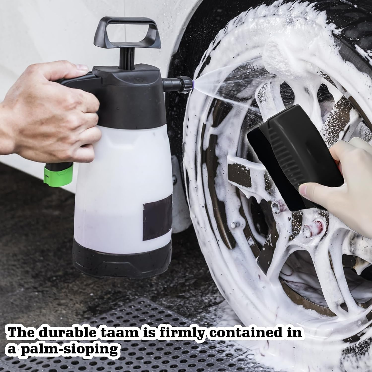 Walquicks 2Pcs Car Wheel Waxing Sponge Tire Shine Applicator, Tire Shine Sponge Pad Tire Shine Applicator, with Case Auto Tyre Cleaning Pad, for Tire Dressing Applicator Car Tire Shine Applicator - Yellow image number 5