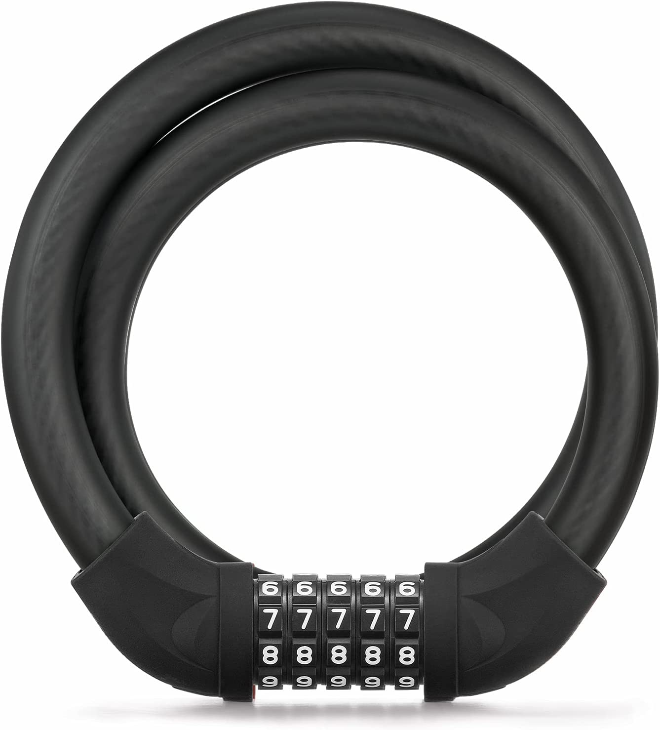 ROCKBROS Bike Lock Cable Combination Bike Lock 5 Digit Resettable Bicycle Cable Lock for Road Mountain Bike Motorcycle Scooters