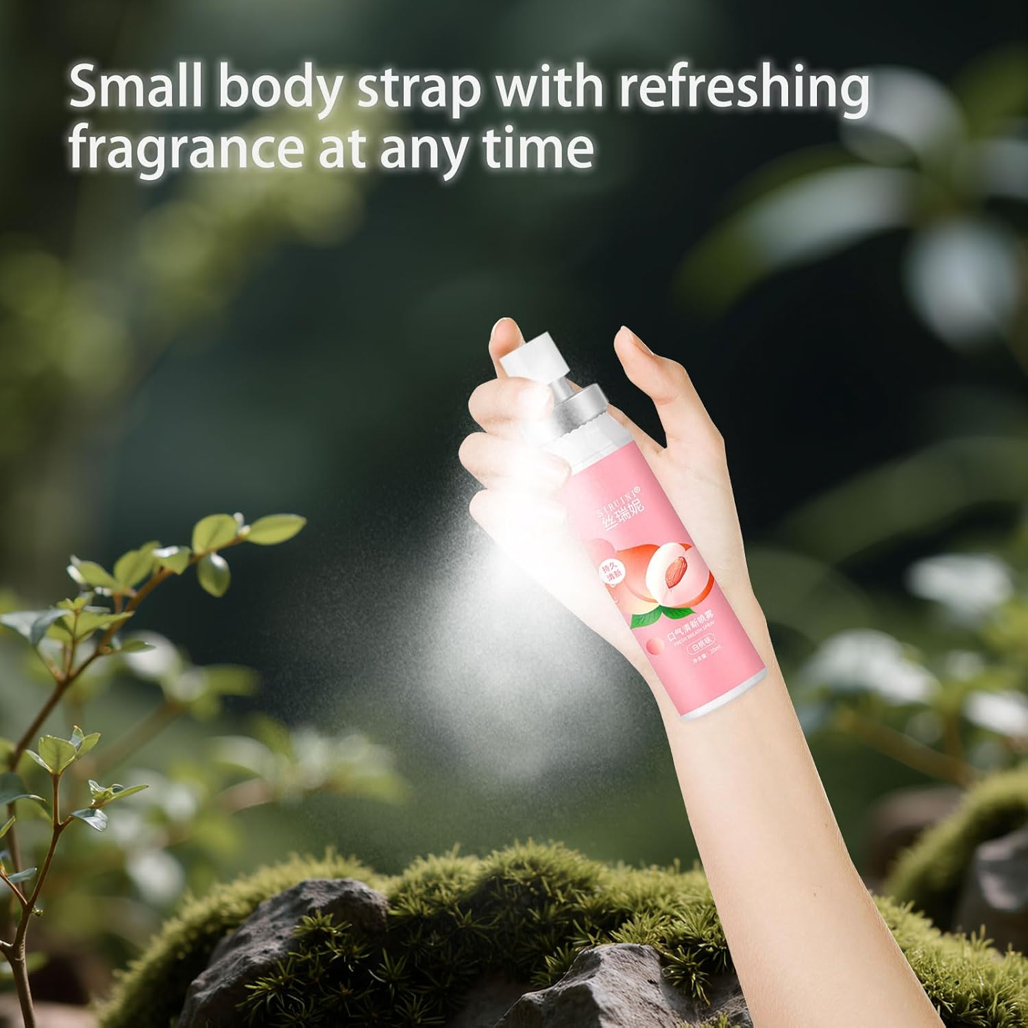 5 Pack Long-Lasting Mouth Spray,5 Fruits Flavors 20Mlbreath Spray, Apply to Fresh Breath and Oral Hygiene Care (Peaches, Lychees, Grapes, Oranges, Watermelons) image number 4