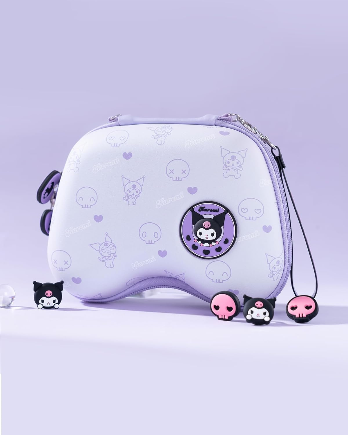 Kuitmor Cute Controller Protection Case, Portable Travel Carrying Bag Hard Shell Storage Case Fits PS4, PS5, NS Pro, Xbox with Internal Pocket for Data Cables and Accessories