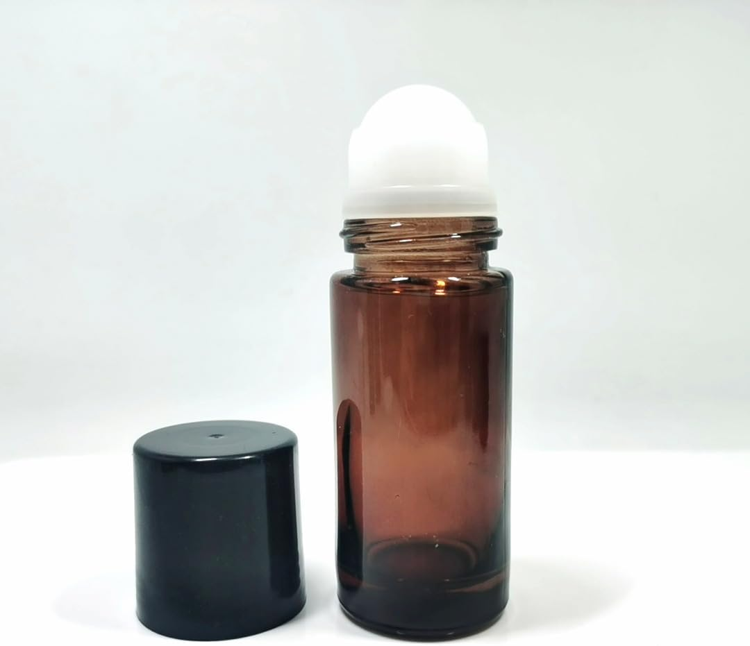 2Pcs Brown 50Ml Glass Essential Oil Roller Bottles Refillable Roll on Bottles Empty Deodorant Bottle Containers Rollerball Bottles for Fragrance Roller Bottles Refillable Containers Accessories image number 6
