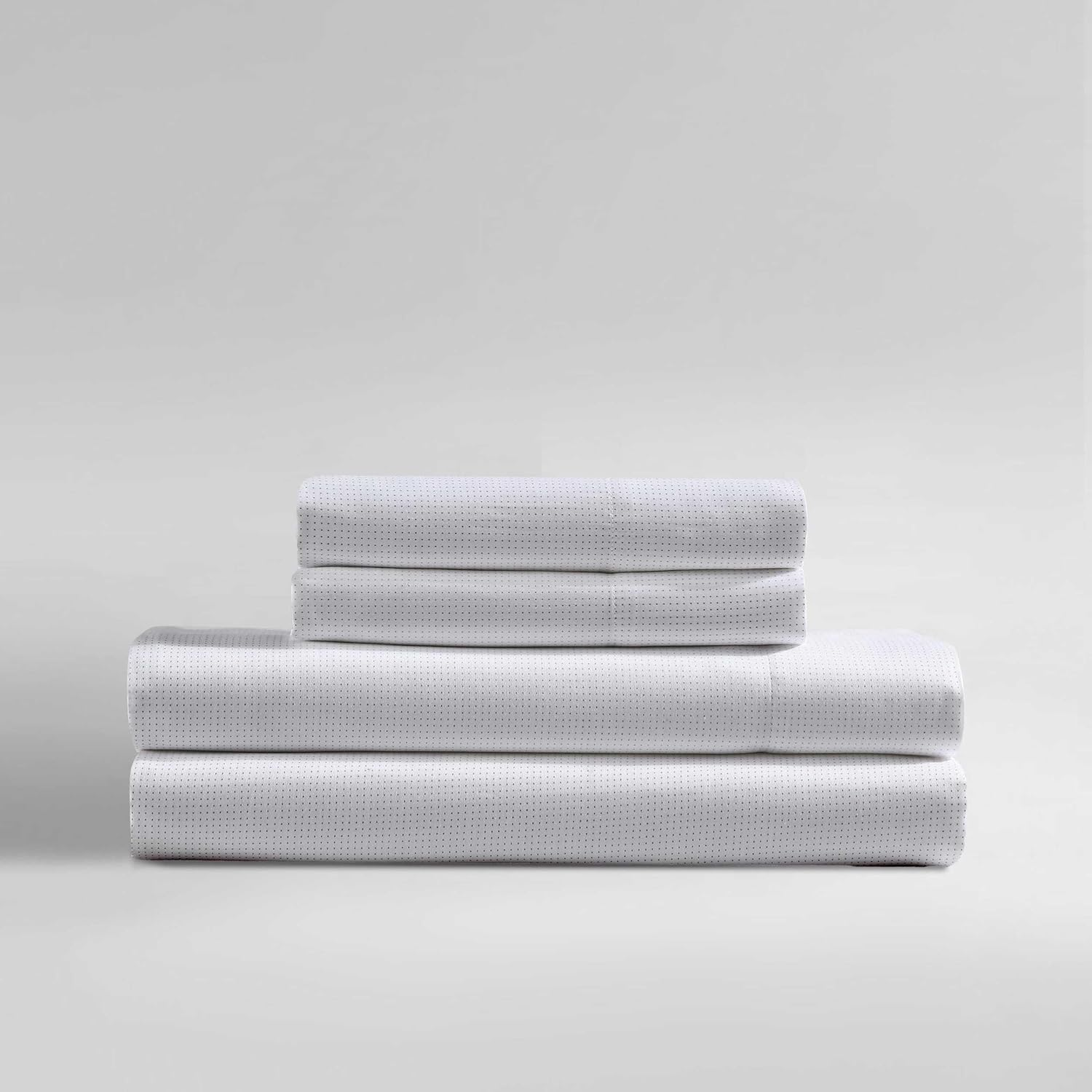Calvin Klein - Queen Sheet Set, Cotton Sateen Bedding Set, Luxuriously Soft Home Decor (Airy Botanical Blue, Queen)
