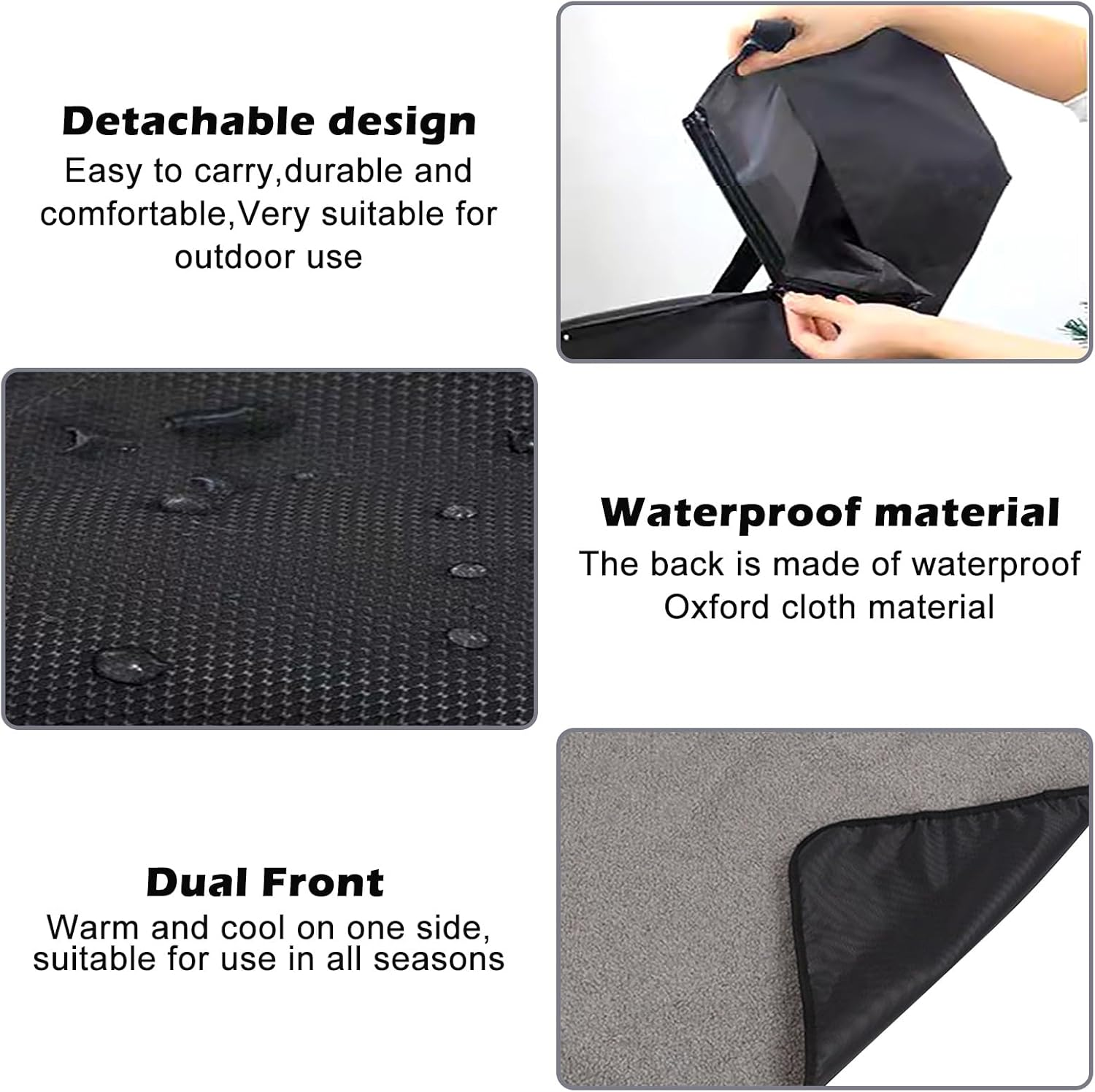 Vegena Dog Blanket for on the Go - 100 X 70 Cm, Warming Waterproof Dog Mat, Outdoor, Foldable Travel Blanket, Dogs, Cats, Double-Sided Dog Blanket Made of Fleece and Waterproof Oxford