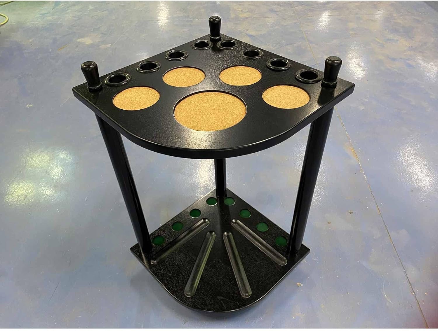 Billiards Pool Cue Rack Black Color 8 Pool Corner Cue Rack Corner Billiard Stick Holder Cue Stand (Black Color) image number 3