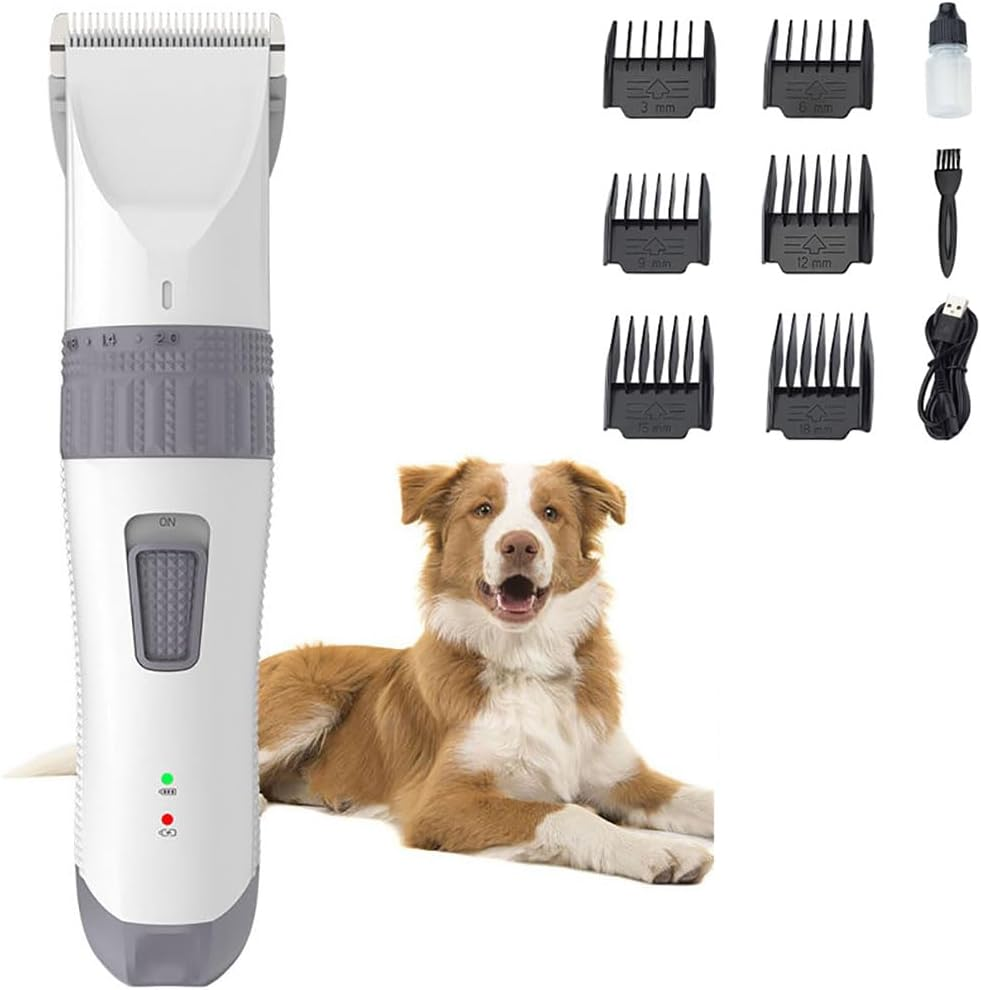 Dog Clippers, Pet Grooming Kit, IPX7 Dog Clippers Professional for Thick Hair, Low Noise Cordless Pet Hair Trimmers for Small and Large Dogs Cats image number 5