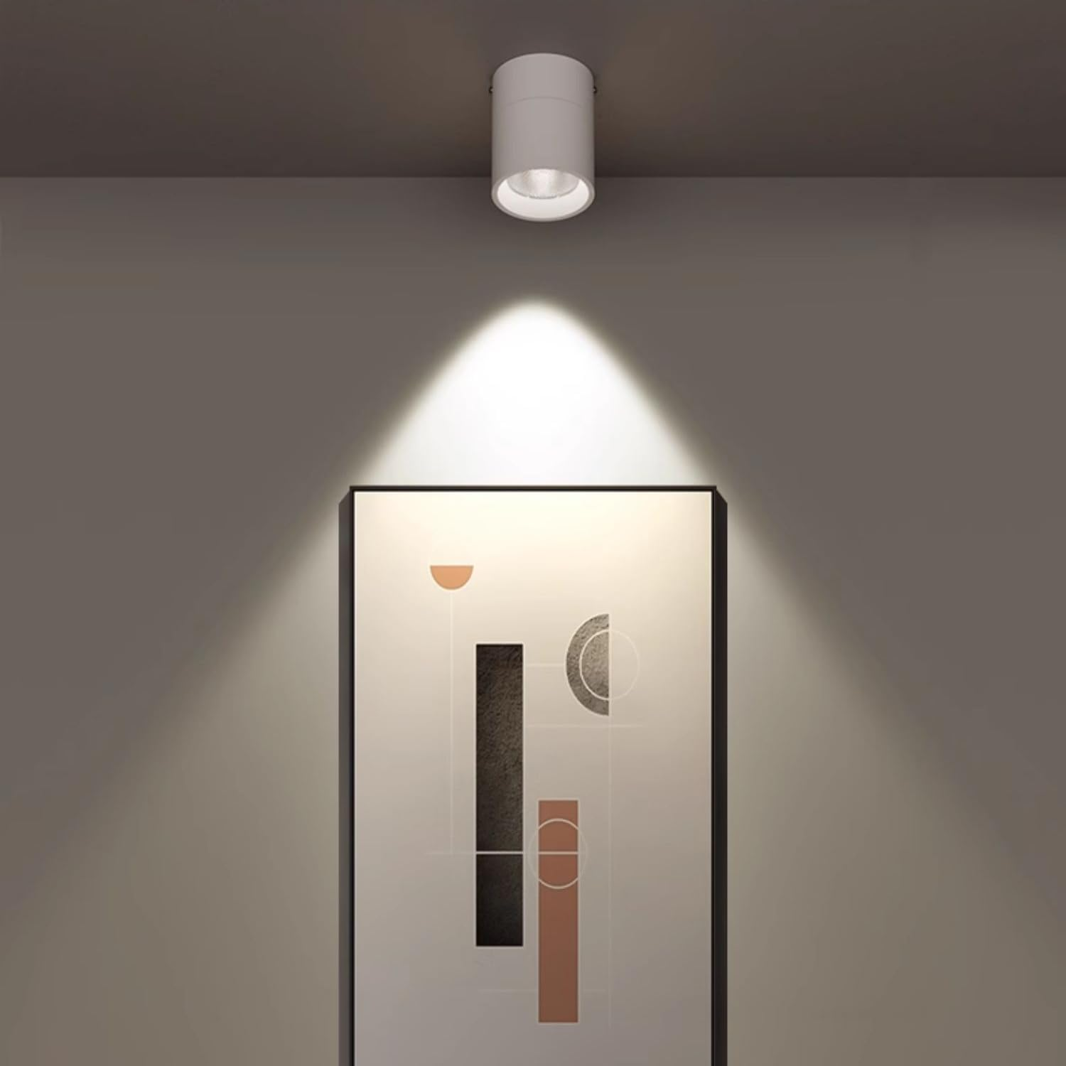 LED Flush Mount Ceiling Spot Light 10W 3000K Warm White Adjustable Tilt Angle Ceiling Light Fixture Indoor White Finish for Picture Art Wall Shop image number 5