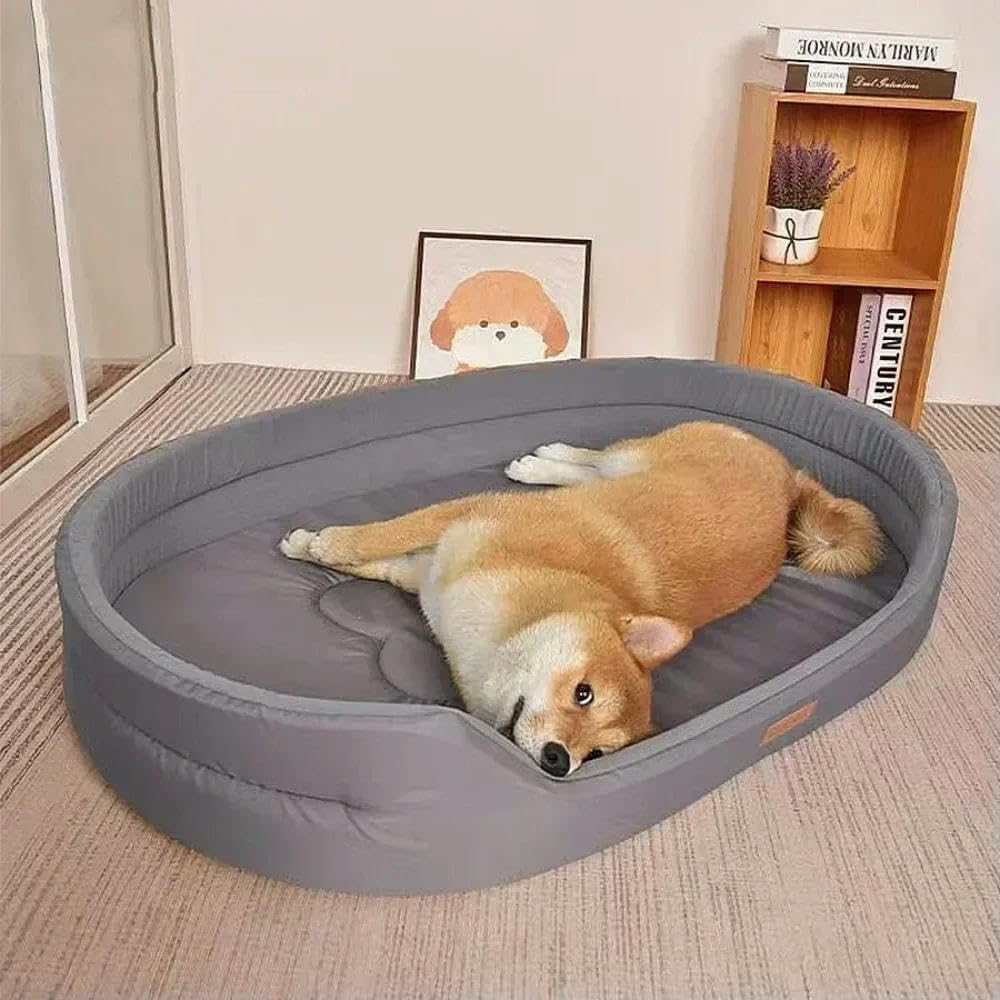[Pro] Dog Beds Orthopedic Foam 100X65X16Cm Dog Bed Astraio Waterproof Dog Beds for Large Dogs Sofa Pet Bed Washable Removable Cover with Zipper and Bolster image number 2