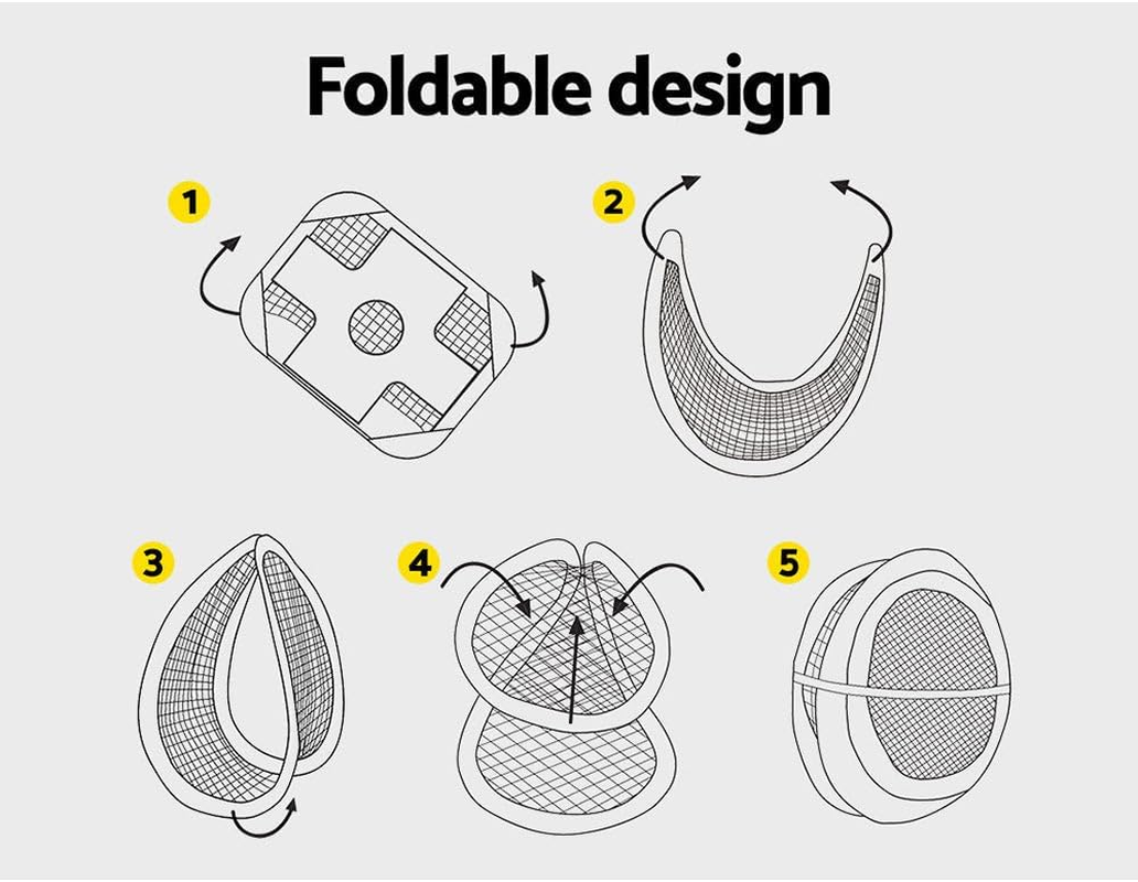 Everfit Black Soccer Net, 5 Pockets Practice Sports Net Goal Portable Softball Training Aid Netting Target Rebounder Screen Backyard Indoor Outdoor Camping Equipment, with Carry Bag Lightweight image number 6